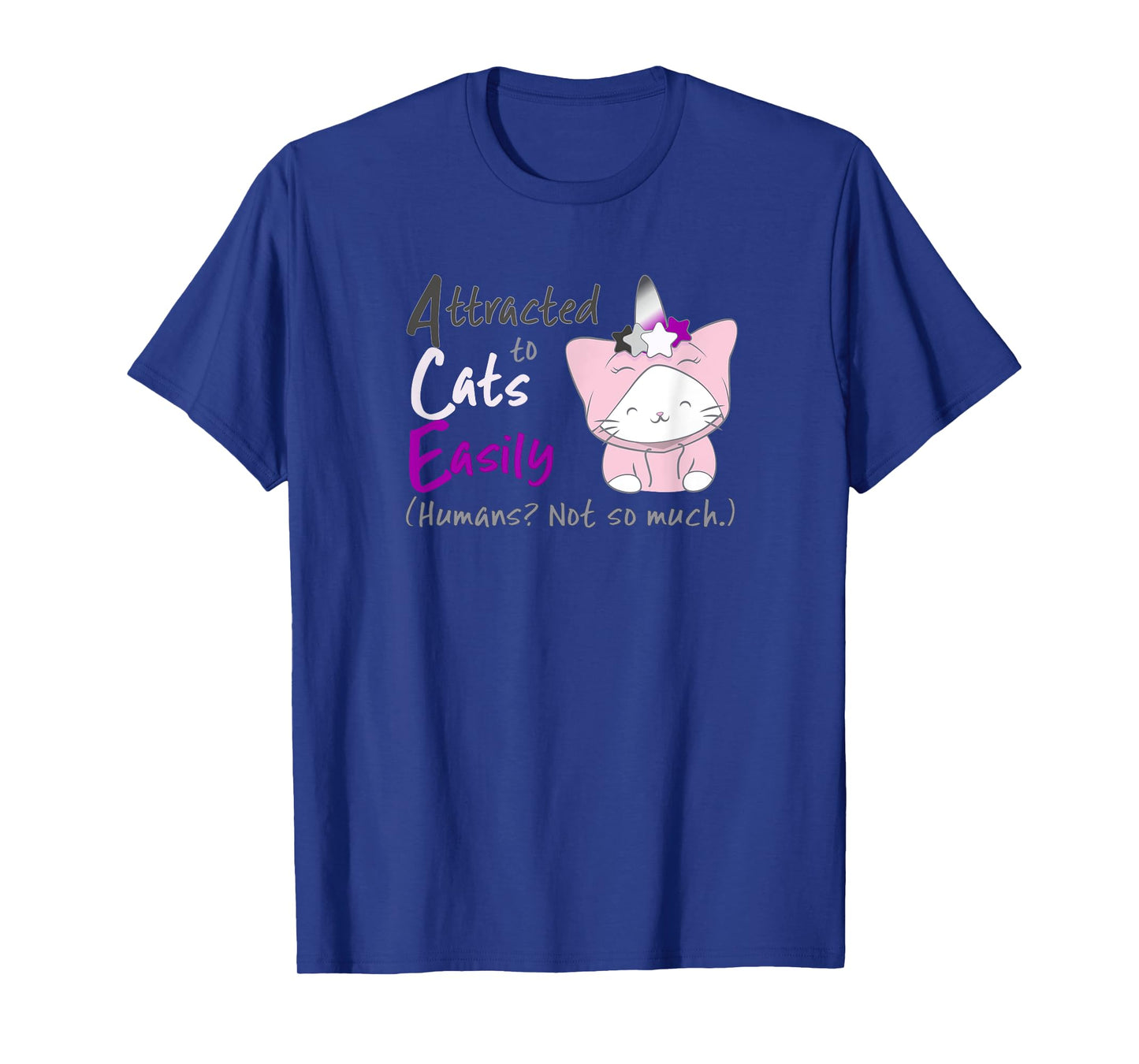 Ace Pride Unicorn Cat Kawaii Anime T Shirt for Asexual Women T-Shirt