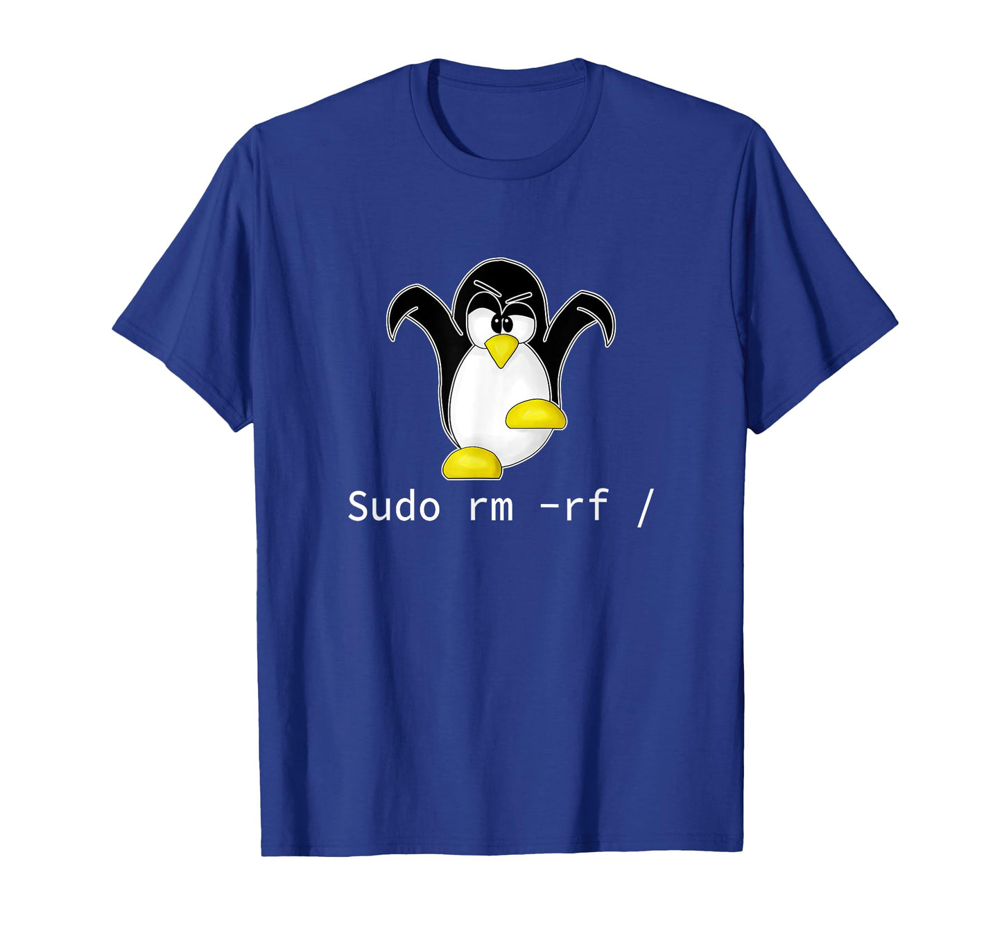 Crazy Nerds and Geeks Gifts Tux Linux Penguin Sudo Rm Rf | Programmer Developer Hacker Unisex-Adults Black Small T-Shirt