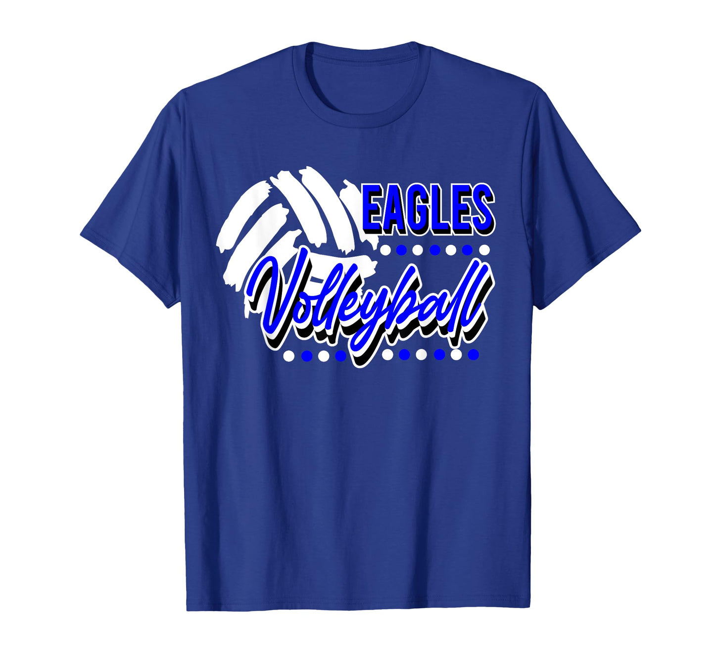 Blue Eagles Volleyball Mom School Spirit Game Day Mascot T-Shirt