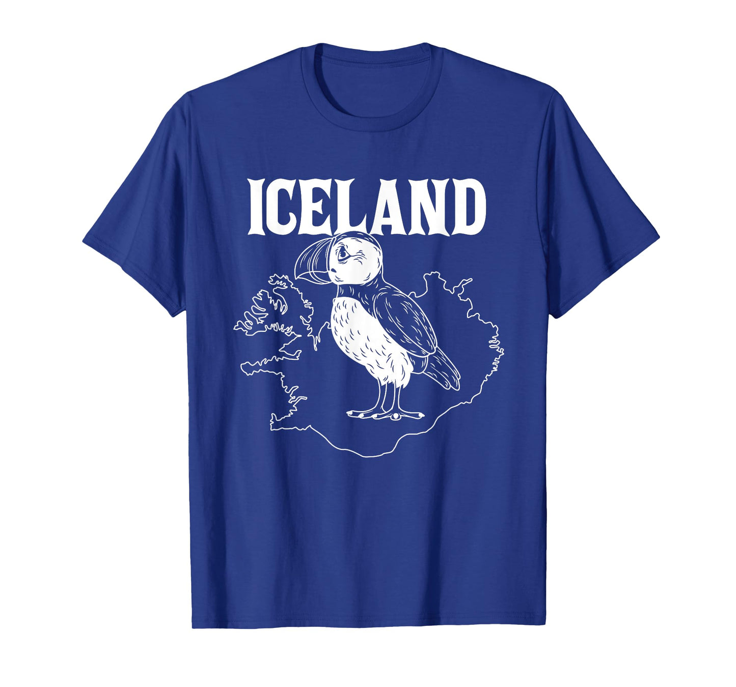 Funny Puffin Bird Iceland Map Puffins Seabirds Lovers Outfit T-Shirt