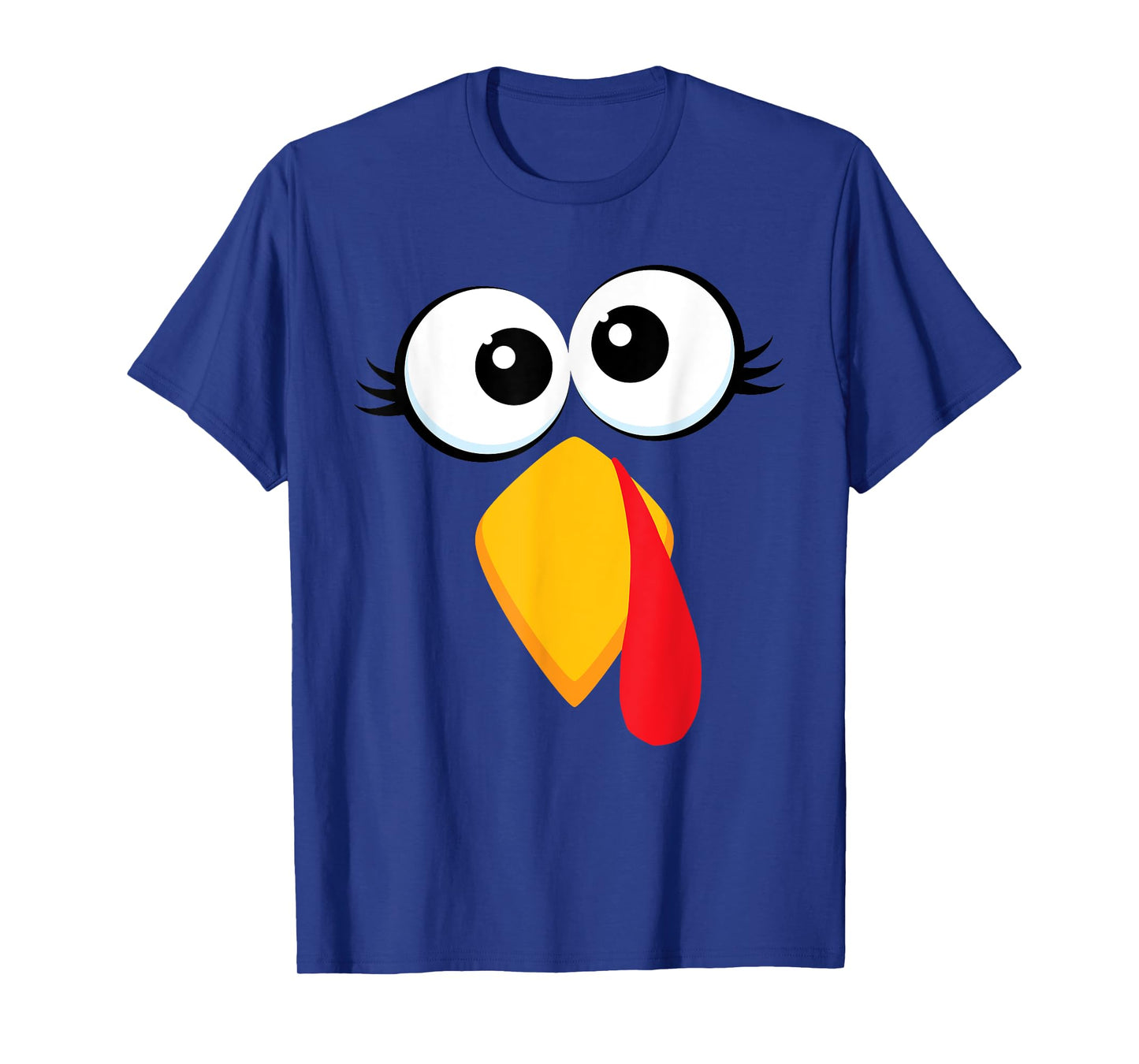 Funny Turkey Face Thanksgiving Cute Boys Girls Chicken Face T-Shirt