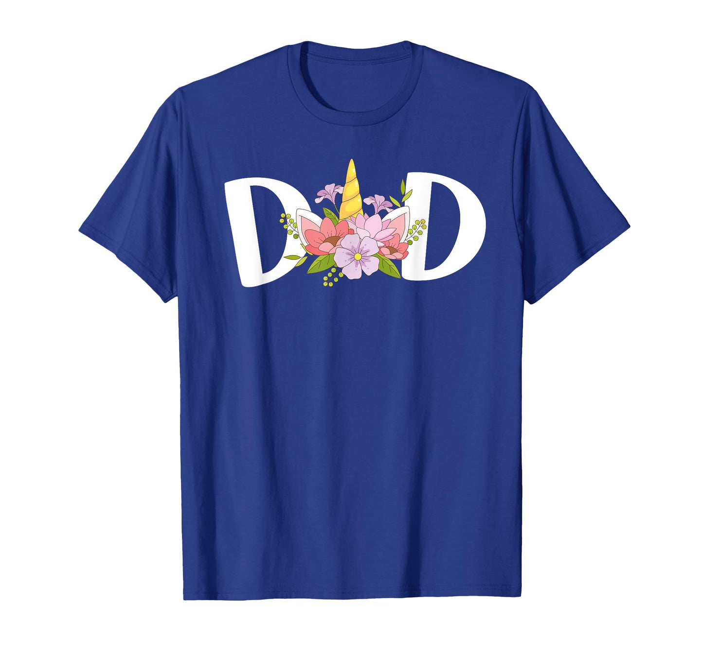 Dad Unicorn Floral Birthday Matching T-Shirt