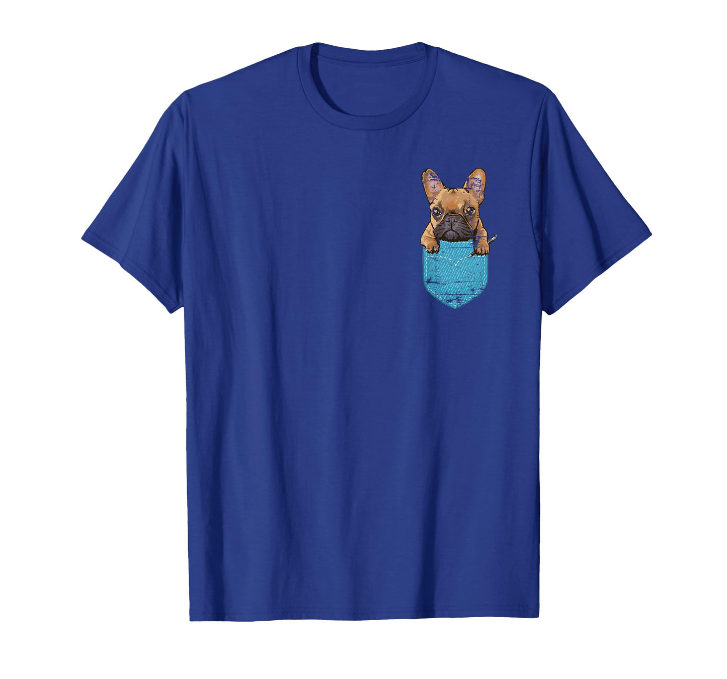Cute Pet Animal Dog Breeder Gift Pocket French Bulldog Men Women Girls Kids T-Shirt
