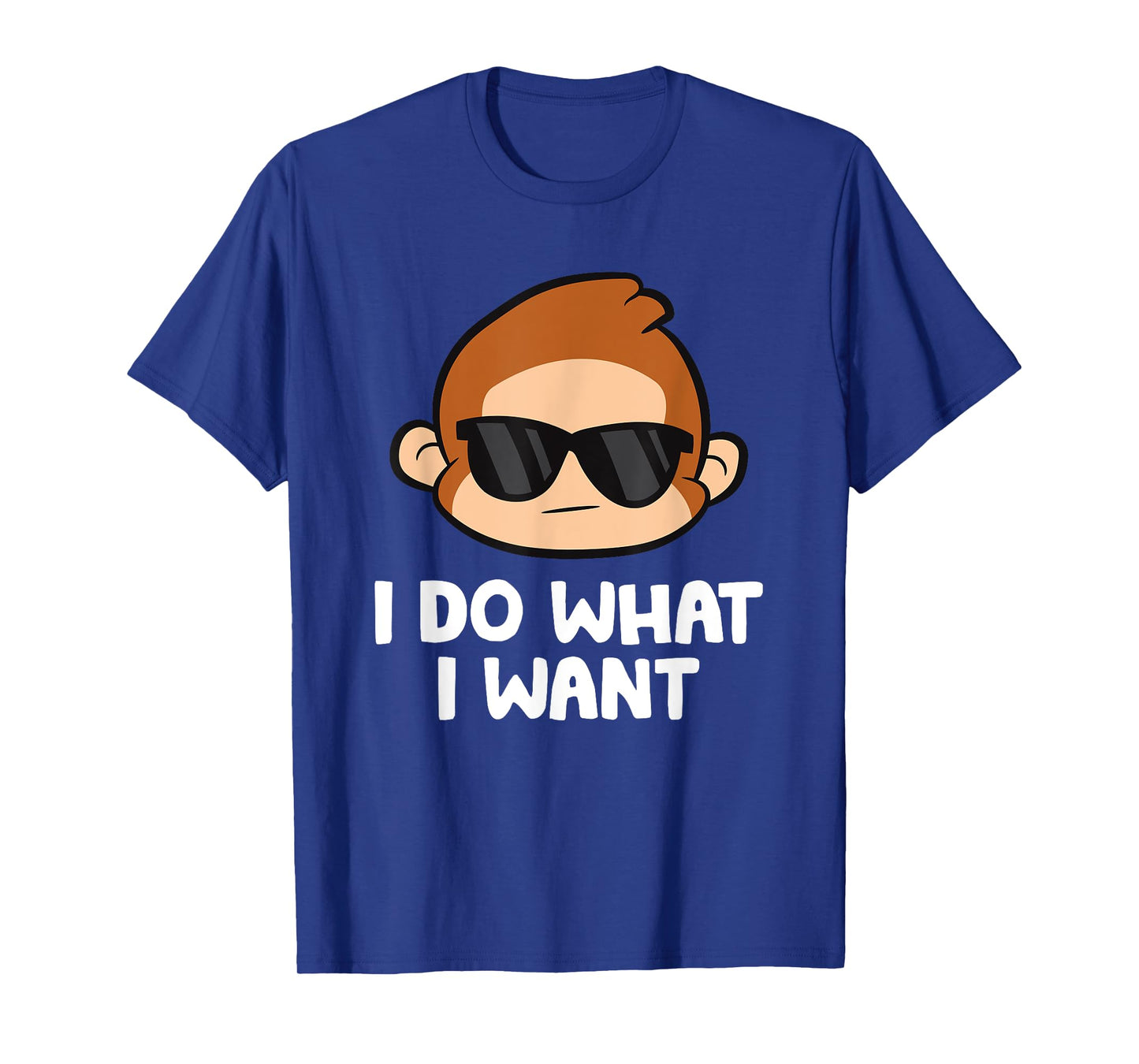 Cute Monkey And Ape Tees And Gifts - Monkey Lover - I Do What I Want Funny Monkey T-Shirt - Unisex-Adults, Kids - Black - Small - Short Sleeve - Classic Fit - Cotton, Cotton Blend