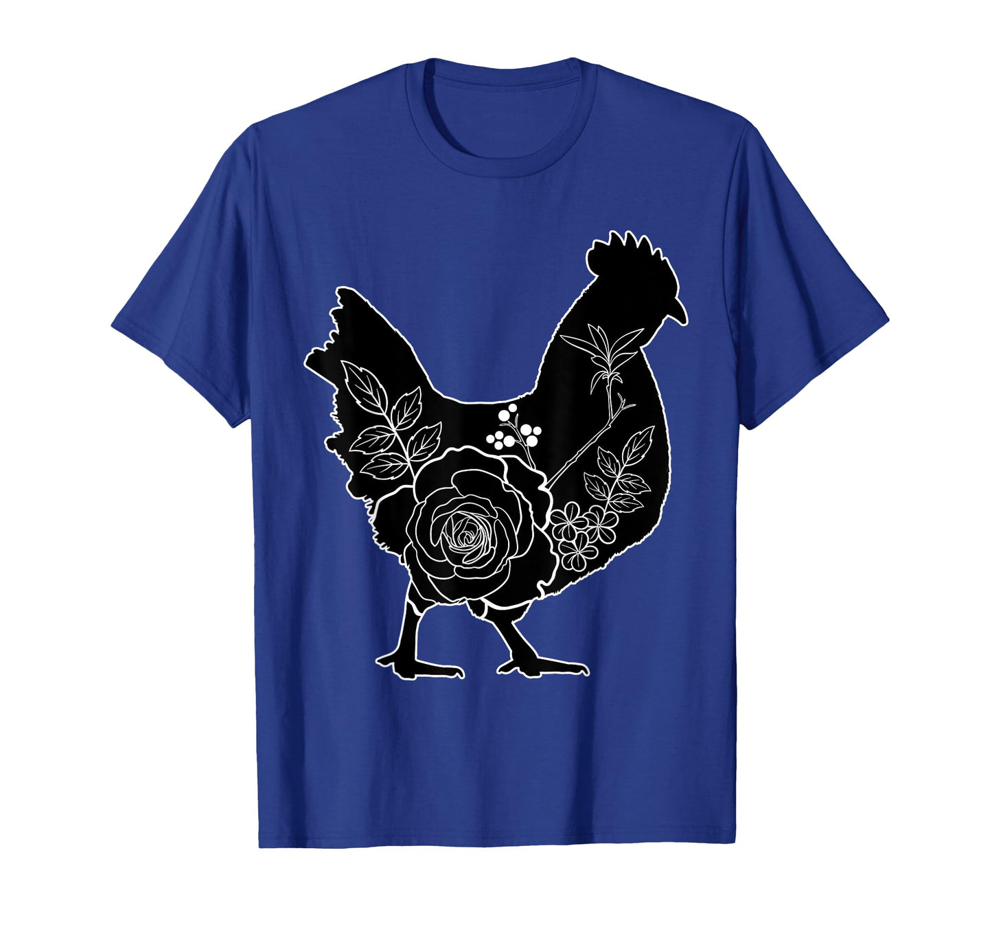 Chickens Floral Pattern Chicken Farmer Flowers Graphic Farm Rooster T-Shirt