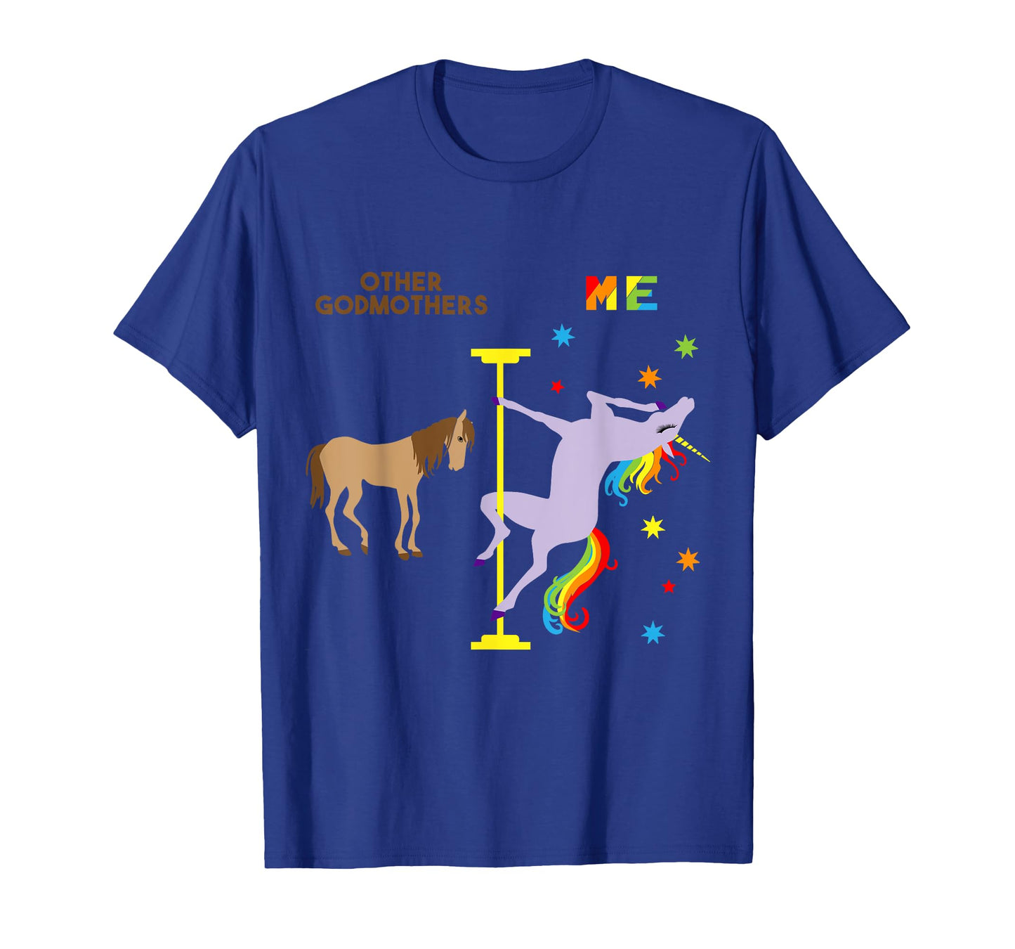 Funny Gift for Godmother Cute Rainbow Unicorn Shirt T-Shirt