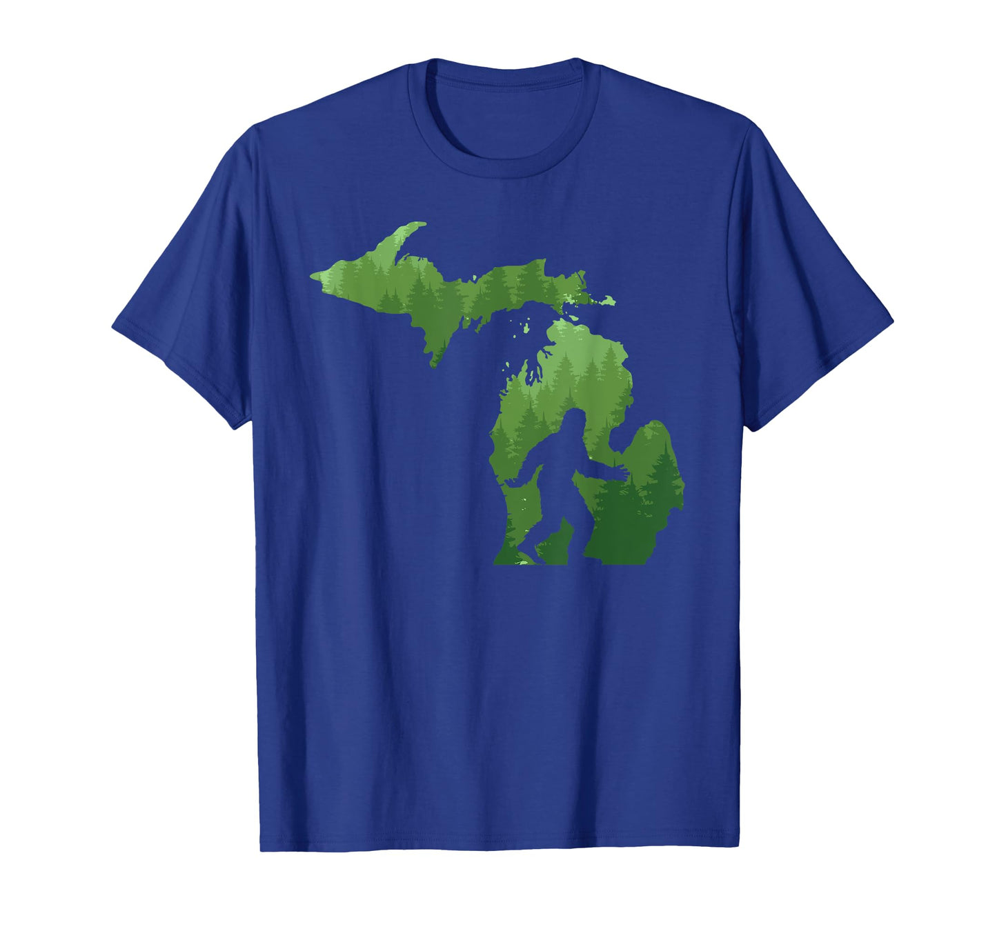 State of Michigan Map Bigfoot Shirt Funny Sasquatch Gift T-Shirt