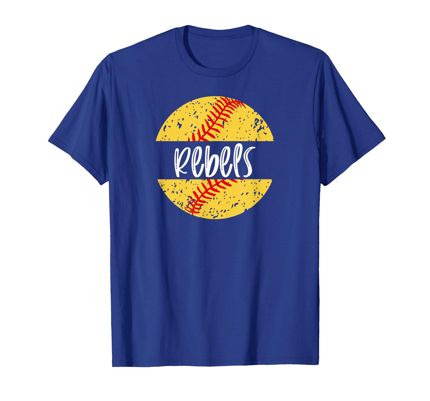 Rebels Softball Team Mascot School Spirit Game Day T-Shirt