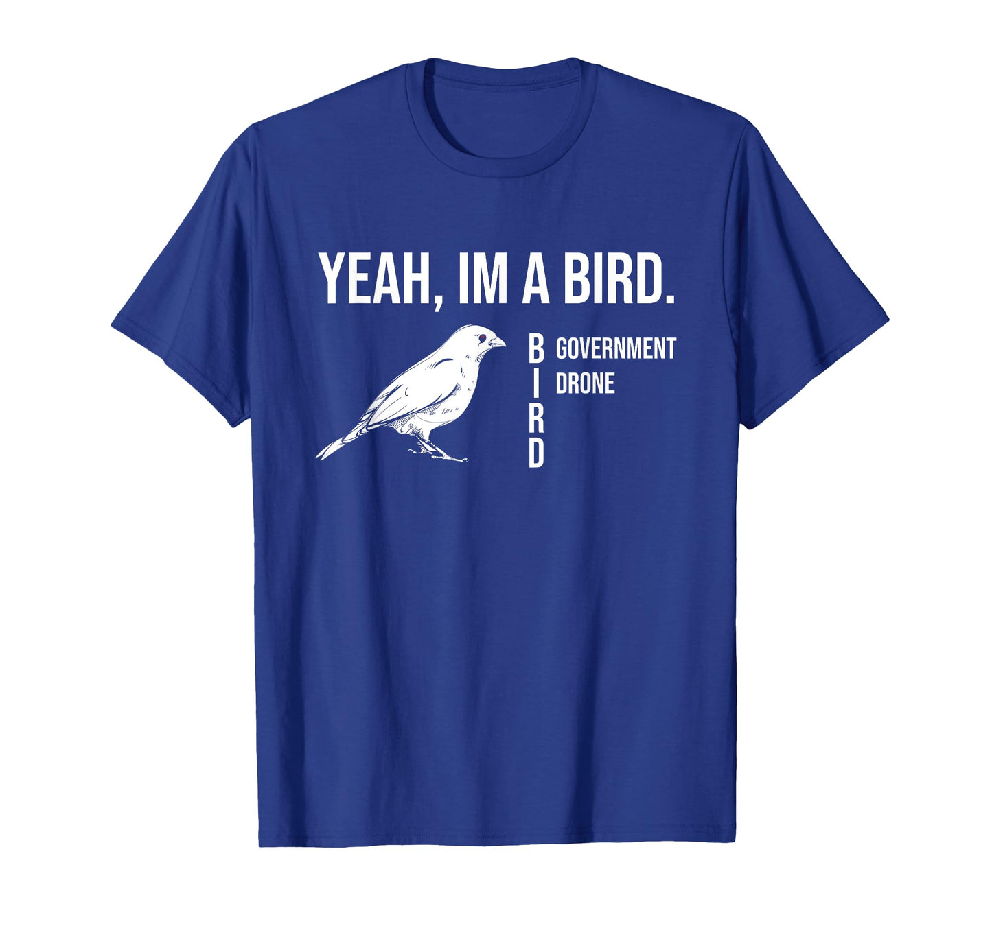 The funny conspiracy theory, Yeah im a government drone bird T-Shirt