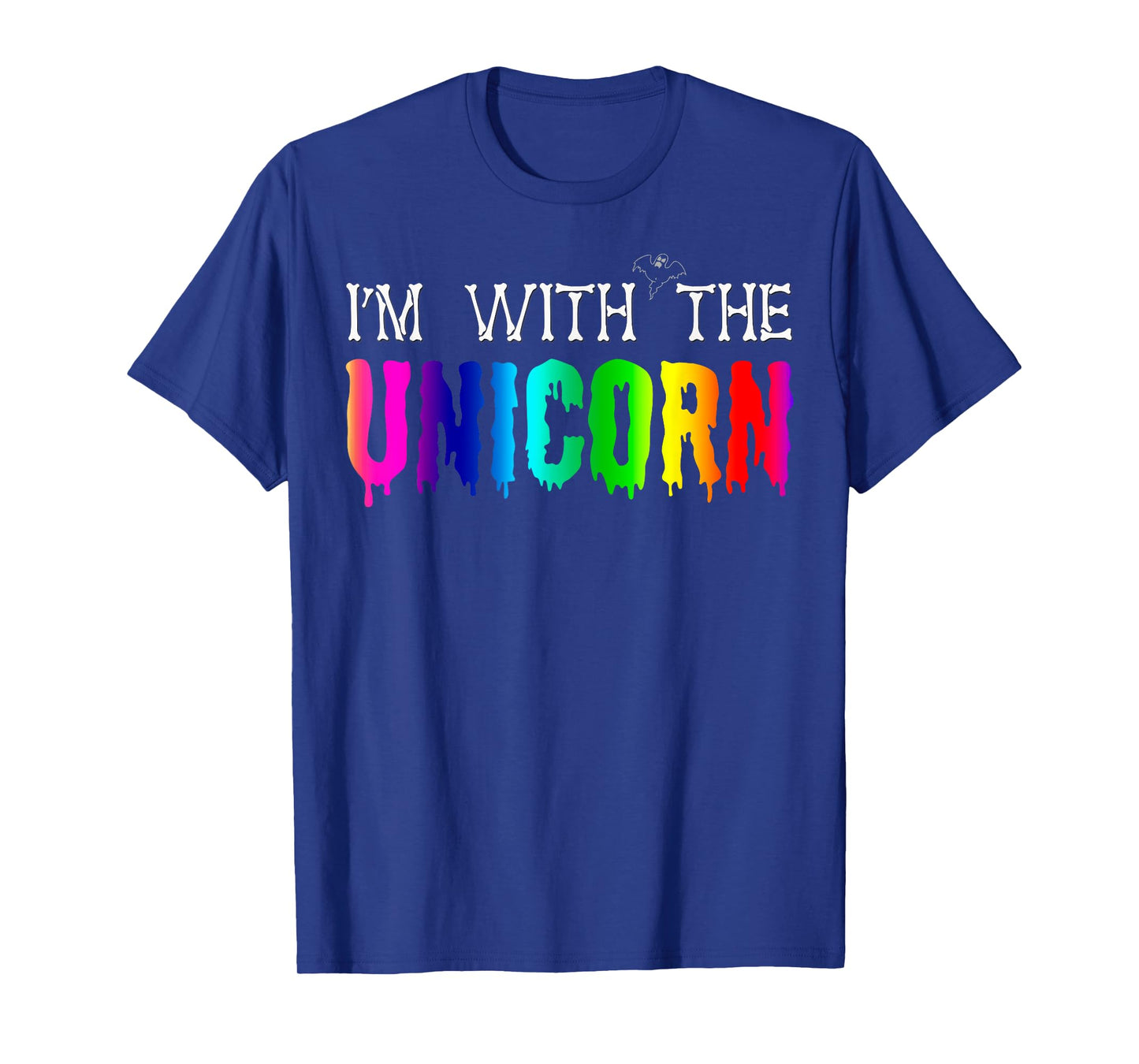 I'm With Unicorn Funny Rainbow Couple Halloween Cosplay T-Shirt