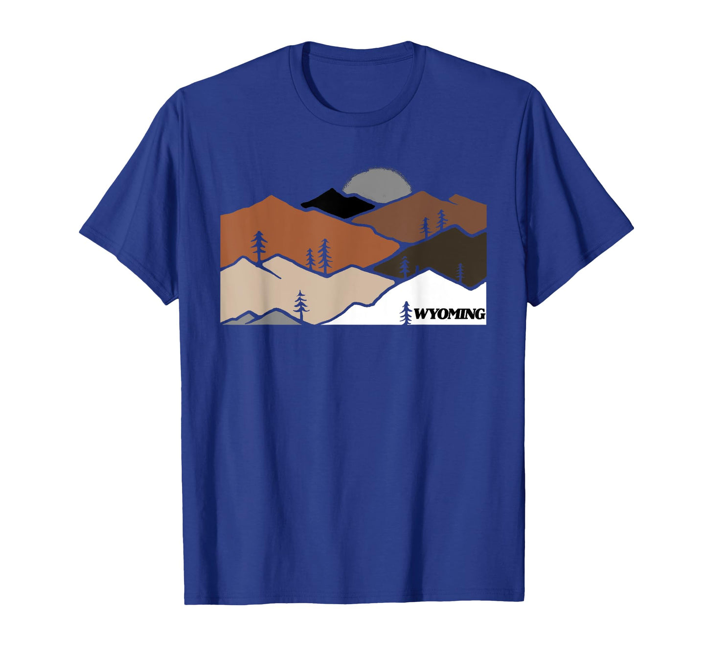 Wyoming Retro Vintage Mountain Outdoors State Graphic T-Shirt
