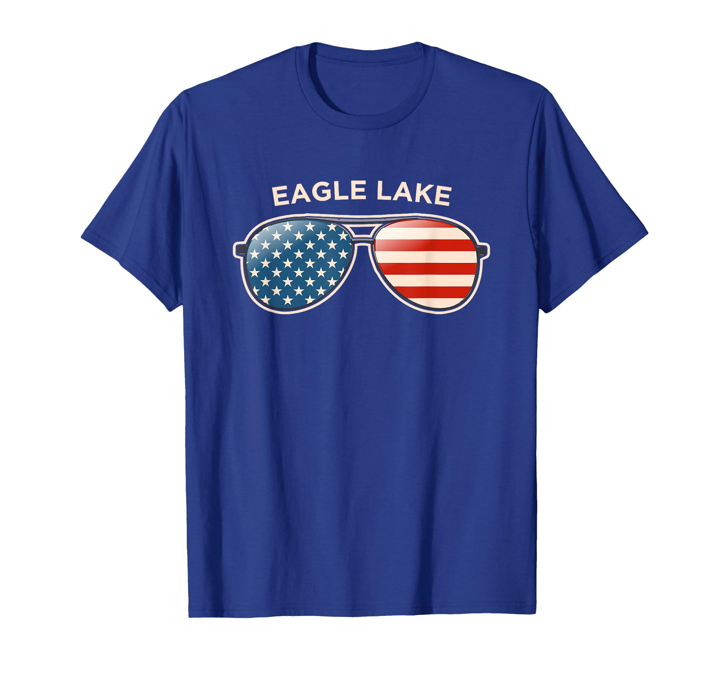 Eagle Lake, PA Vintage US Flag Sunglasses T-Shirt