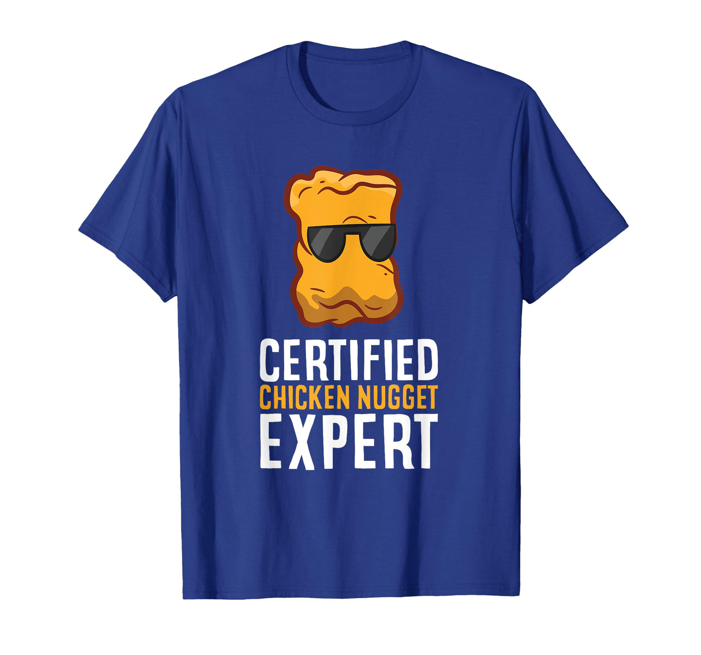 Funny Chicken Nuggets Lover Gifts Certified Chicken Nugget Expert Unisex-Adults Black Small Classic Fit Short Sleeve T-Shirt