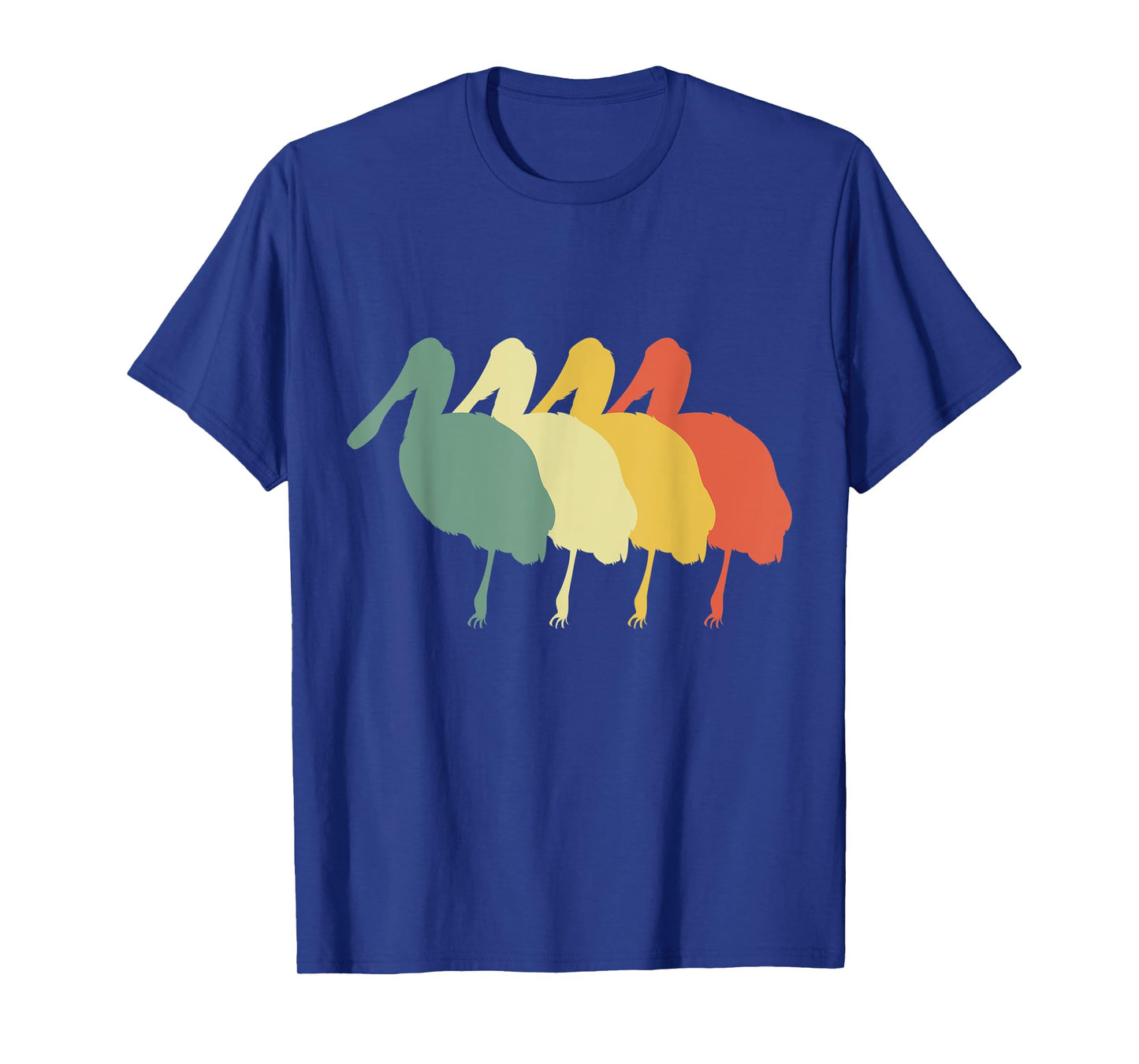 Retro Roseate Bird Vintage Roseate Bird Silhouette Bird T-Shirt