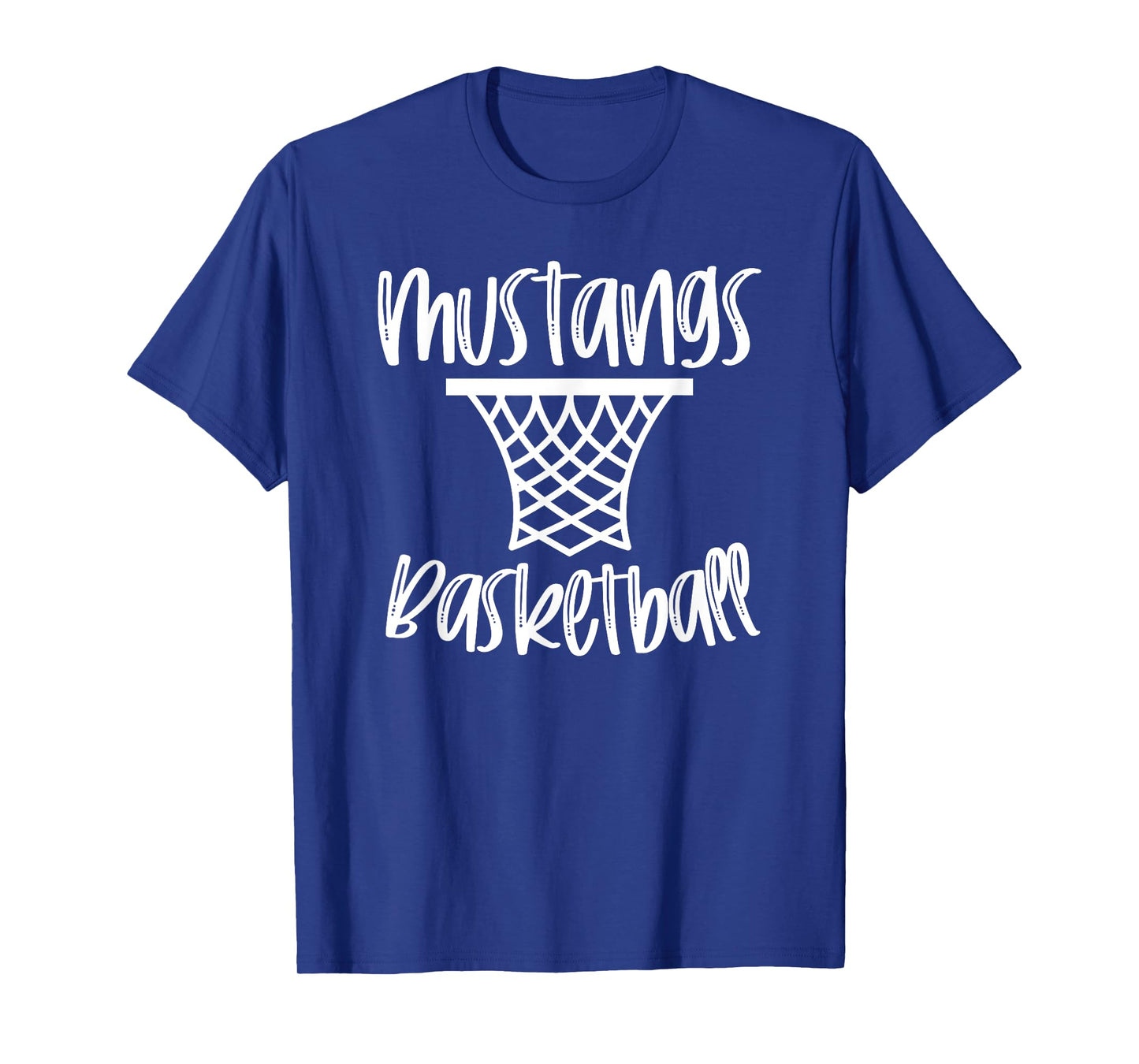 Mustangs Basketball Team Mascot School Spirit Game Night T-Shirt