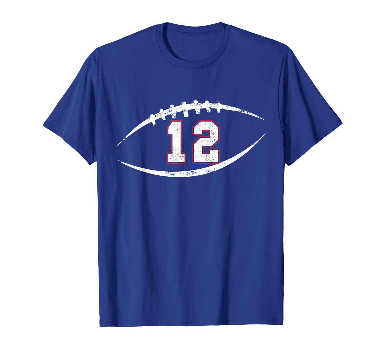 12 Number Vintage Football Player 12 Lucky Number Birthday T-Shirt