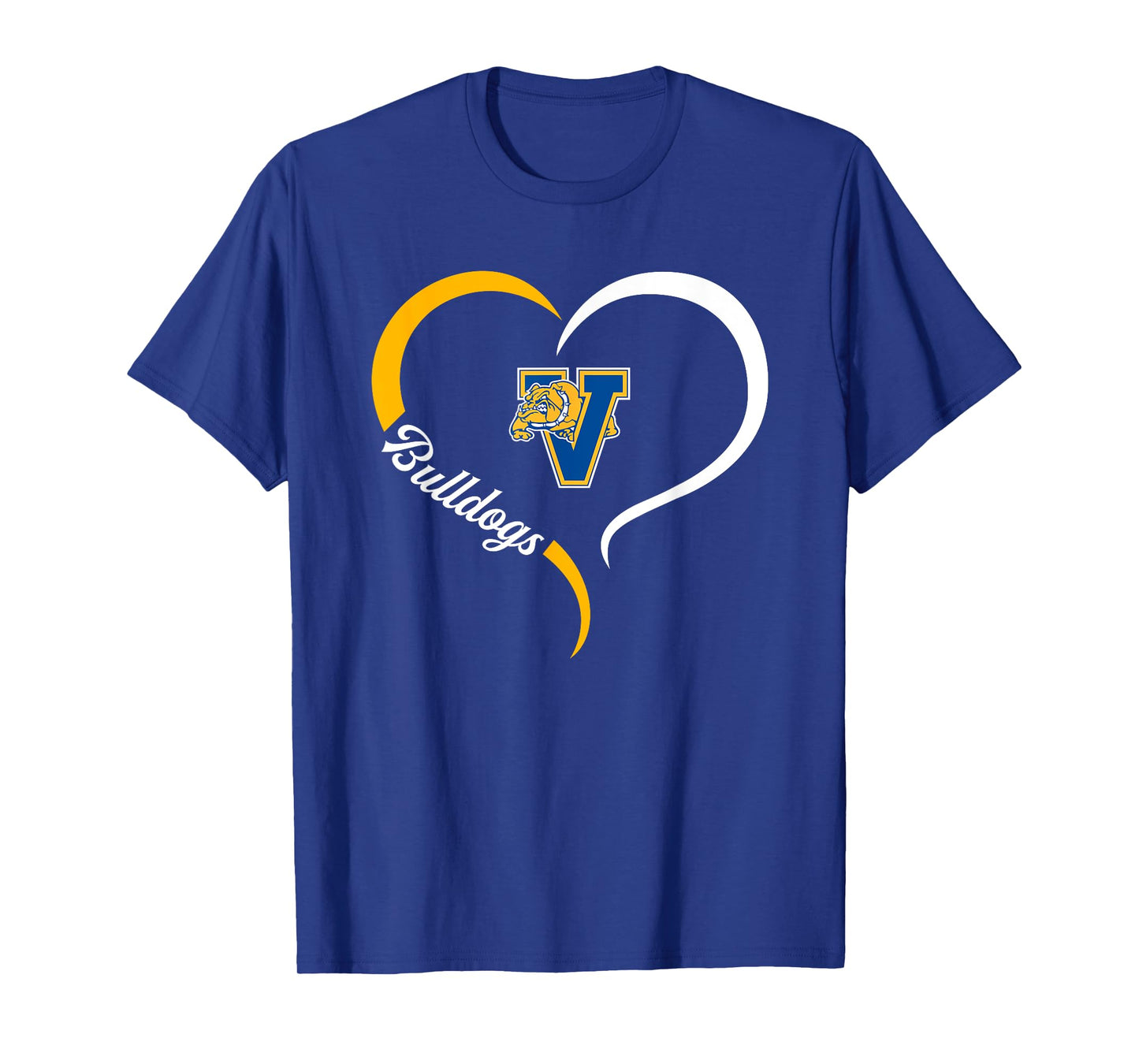 Venus Bulldogs Logo Half Heart Slogan HS T-Shirt