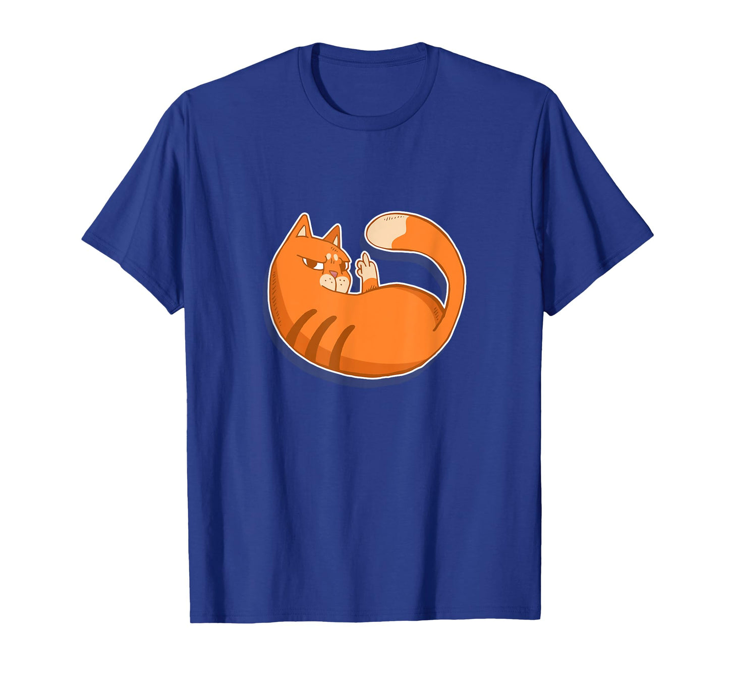 Cute Tabby Cat - Flipping Bird- T-Shirt for Men Women