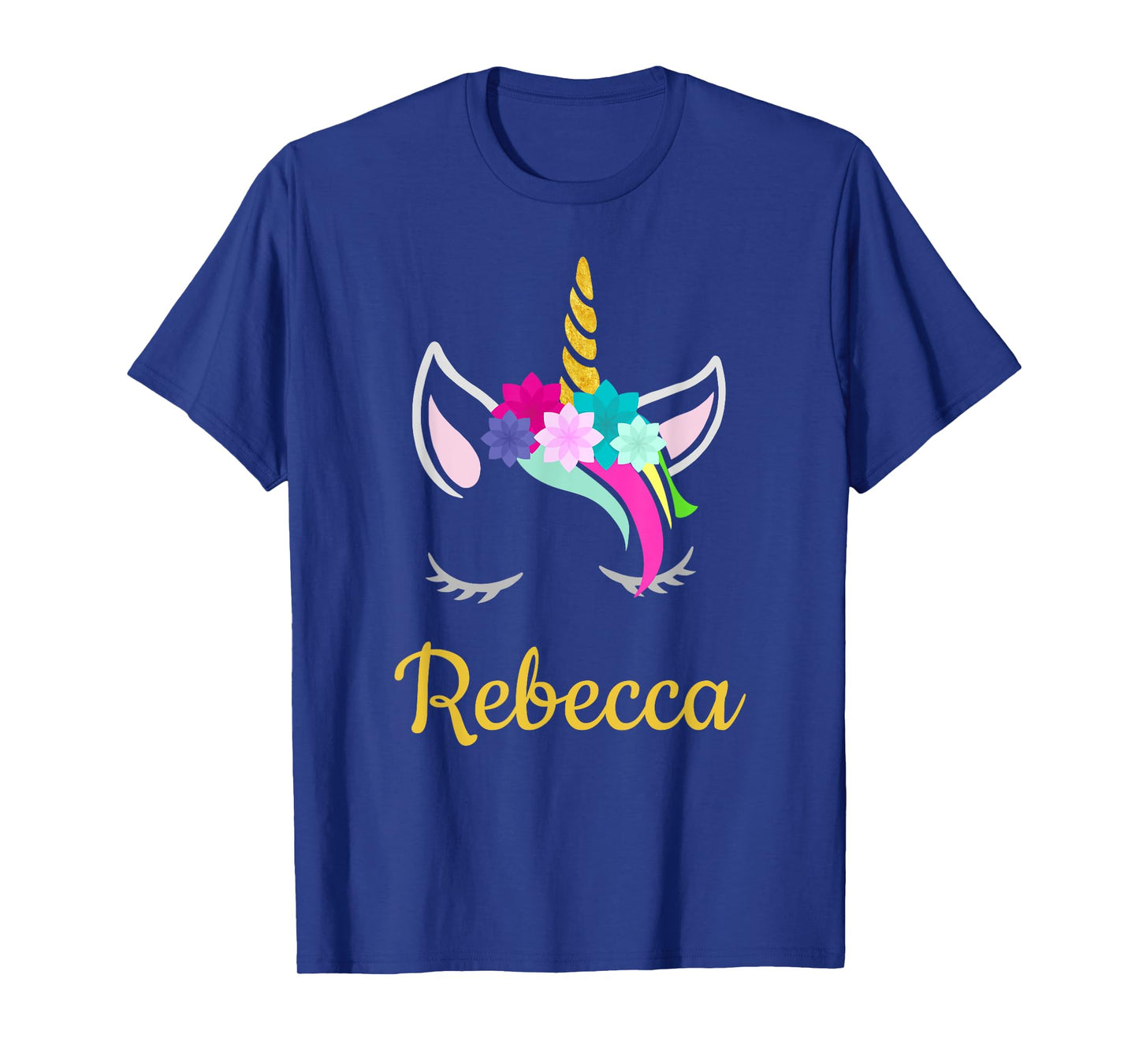 Rebecca Dark Unicorn Name T-Shirt