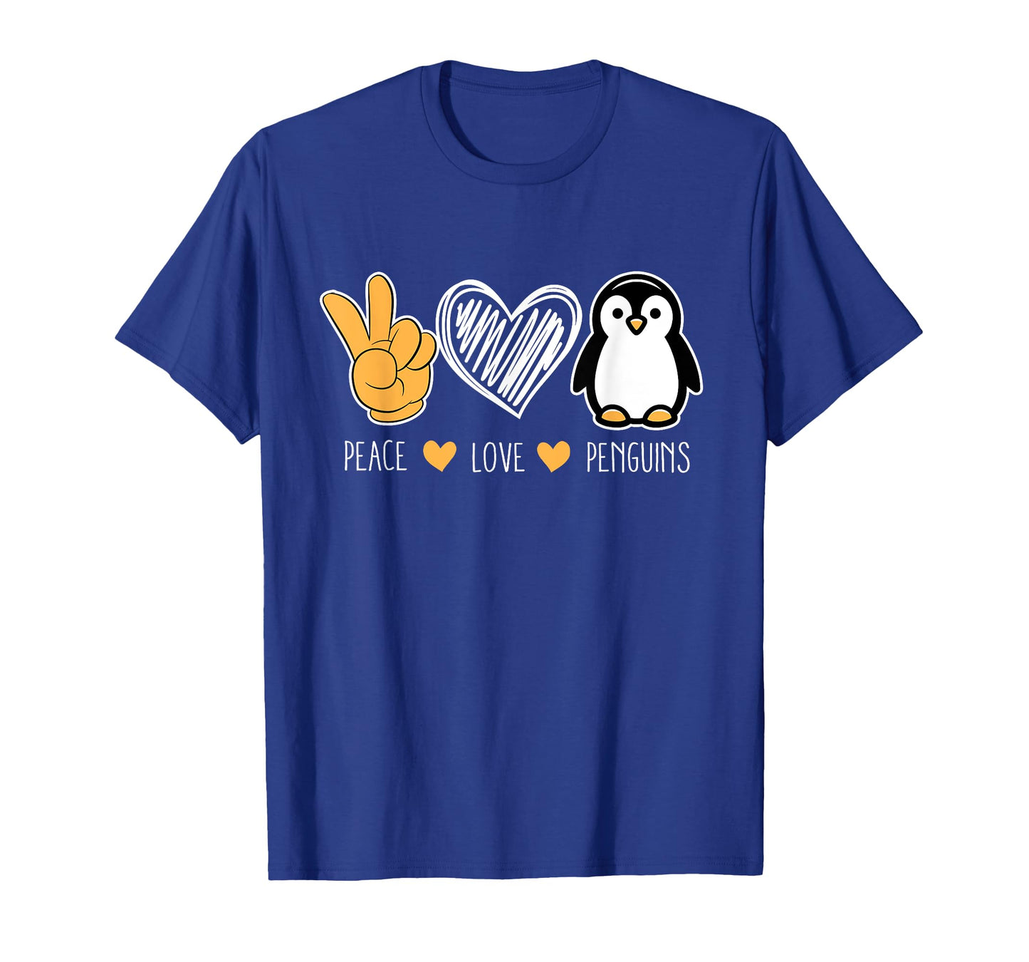 Penguin Cartoon Lovers Animals Outfit Peace Love Penguins T-Shirt