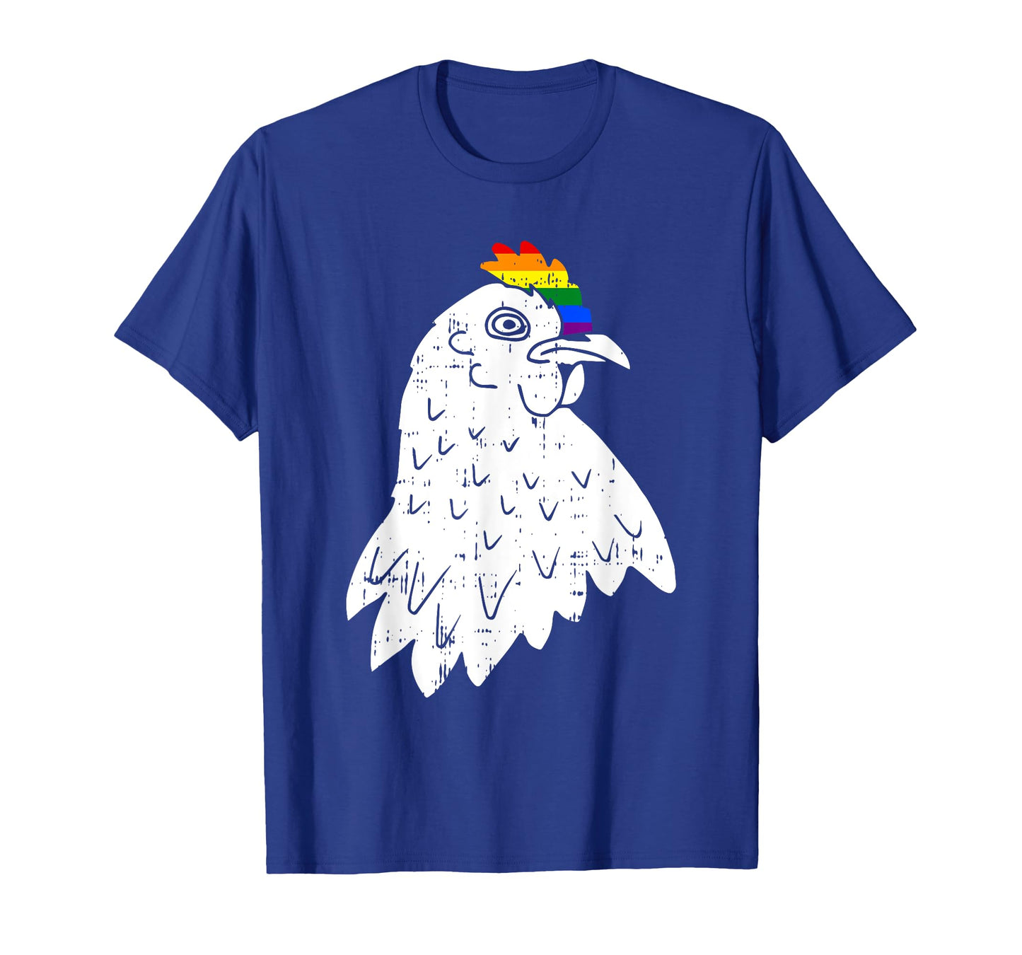 Rainbow Chicken Gay Pride LGBT-Q Ally Funny Hen Animal T-Shirt