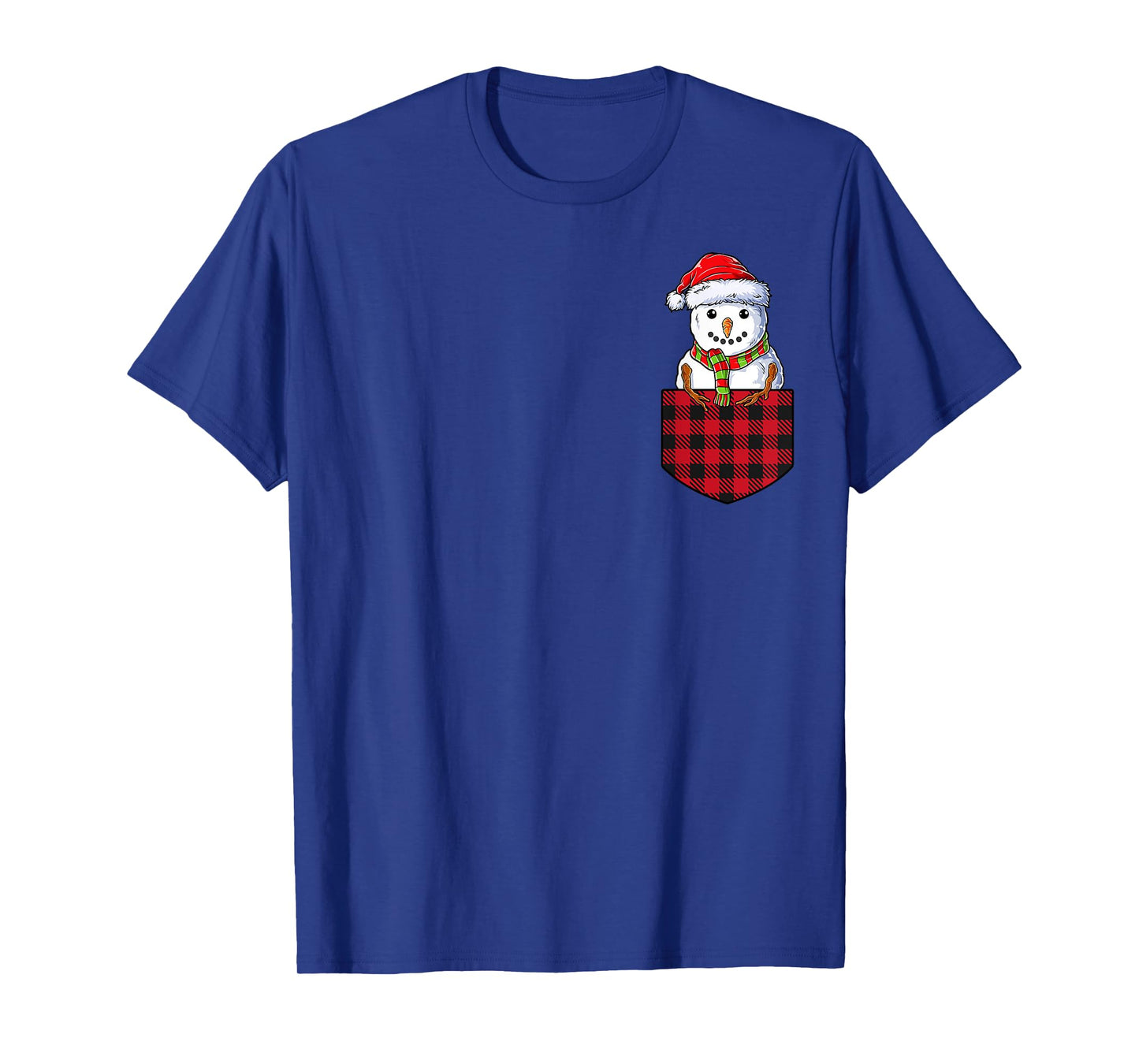 Snowman In Pocket Funny Christmas Kids Boys Girls Xmas T-Shirt