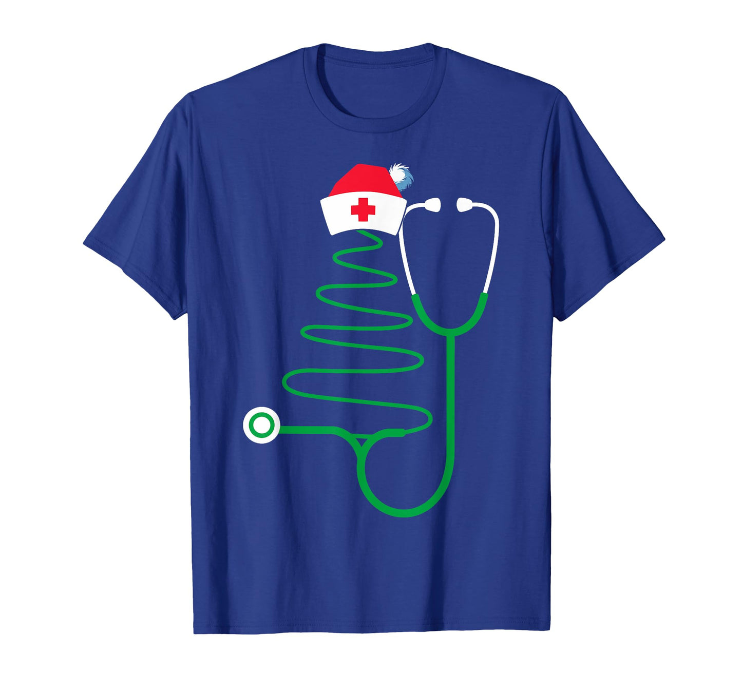 Stethoscope Christmas Tree Nurse Christmas Scrub T-Shirt