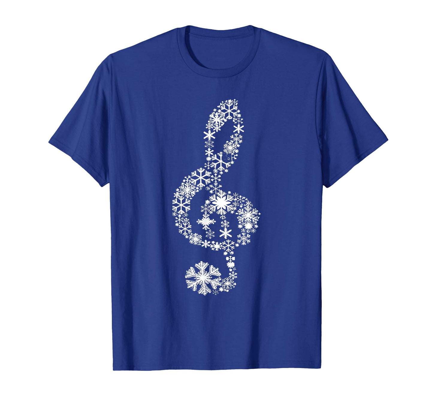 Winter Melody Snowflakes Treble Clef Music Notes Men Women T-Shirt