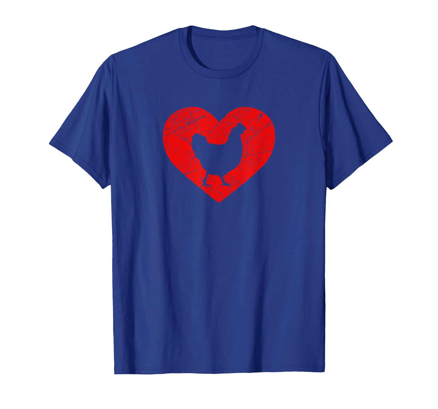 Vintage Chicken Lover Heart Love Valentine's Day T-Shirt
