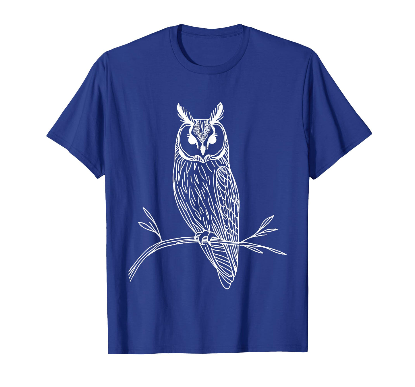 Line Art Bird & Ornithologist Long-Eared Owl T-Shirt