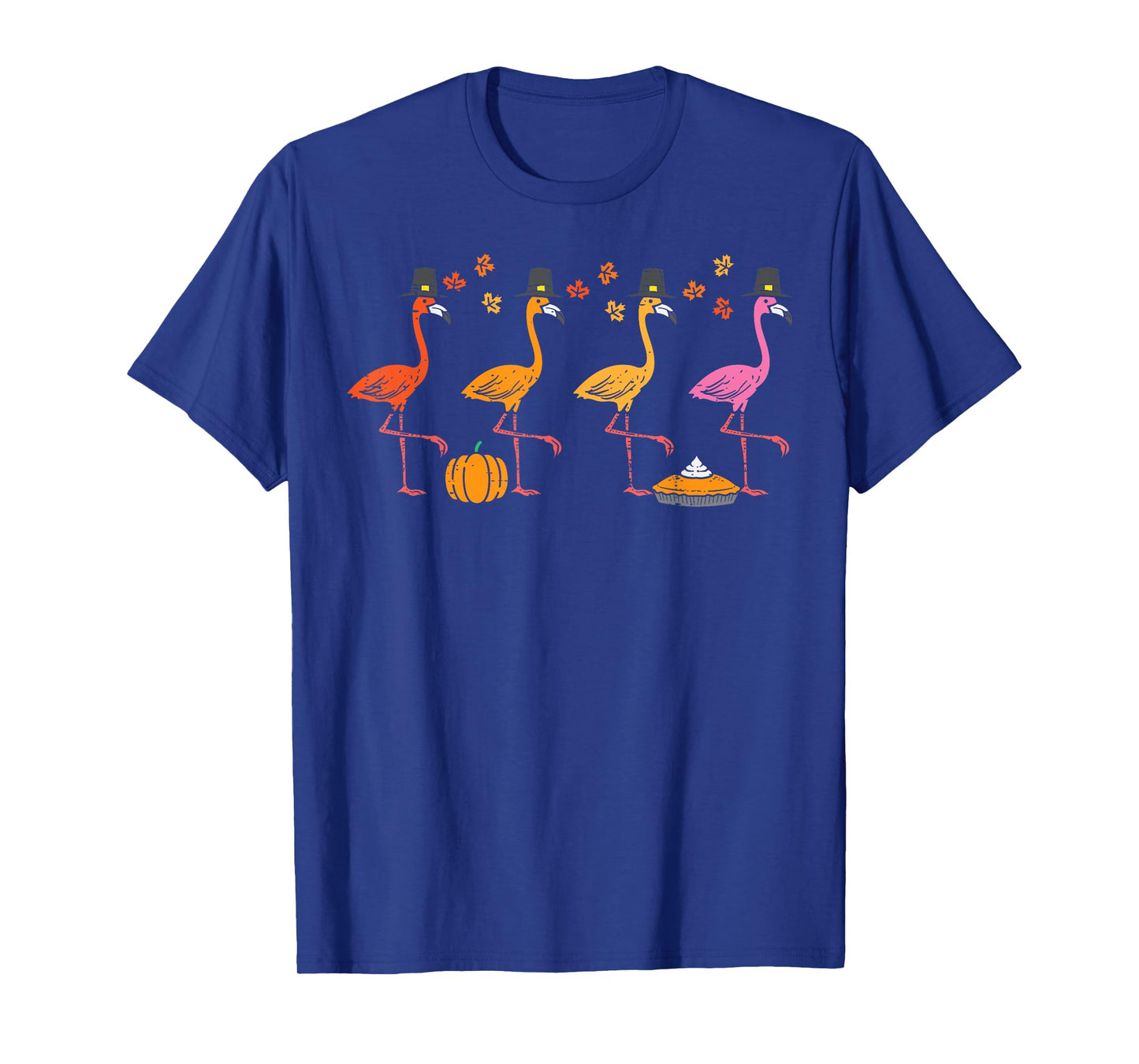 Thanksgiving Flamingos Funny Fall Autumn Bird Men Women Kids T-Shirt