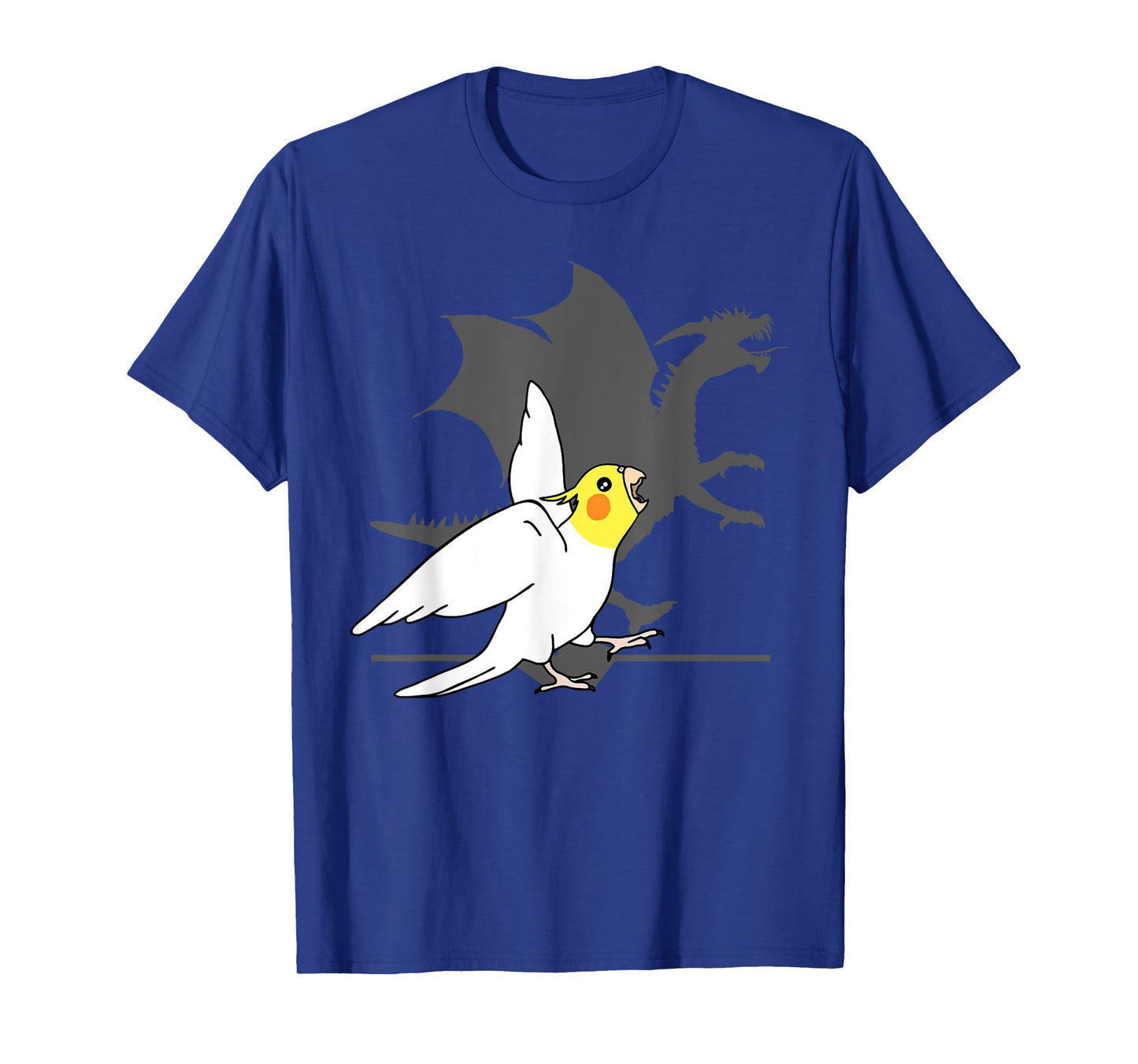 Lutino Cockatiel Dragon Shadow, Dragon Cockatiel, Birb memes T-Shirt