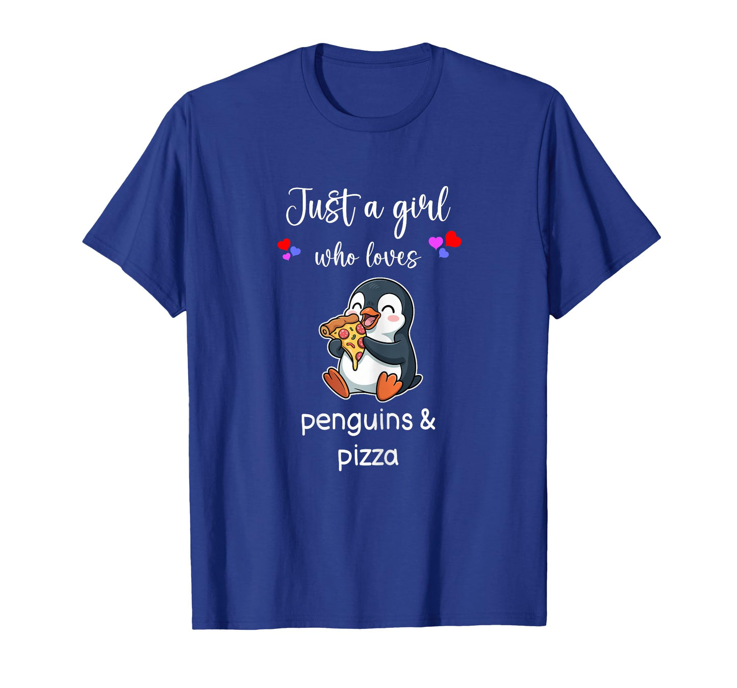 Penguin Pizza Shirt Girls Cute Penguin Pizza T-Shirt