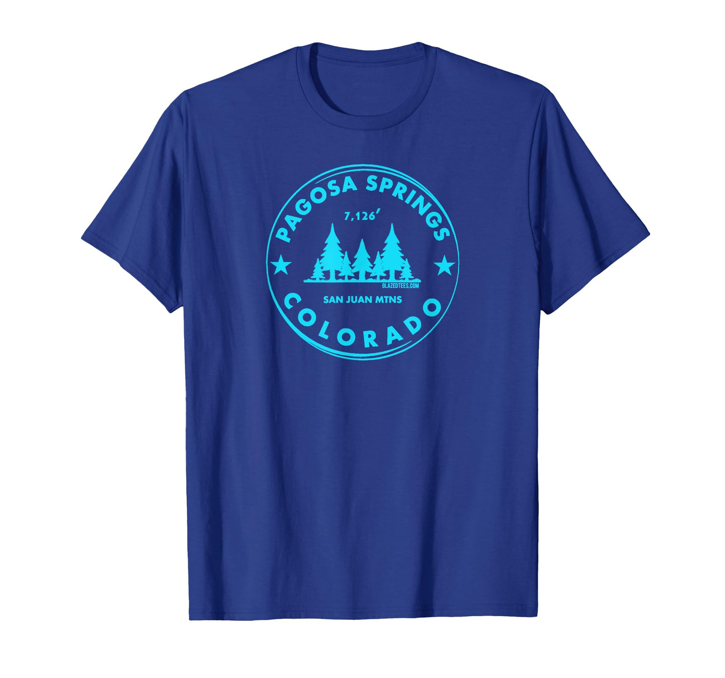 Pagosa Springs Colorado Mountain Town - Bluebird Day Forest T-Shirt