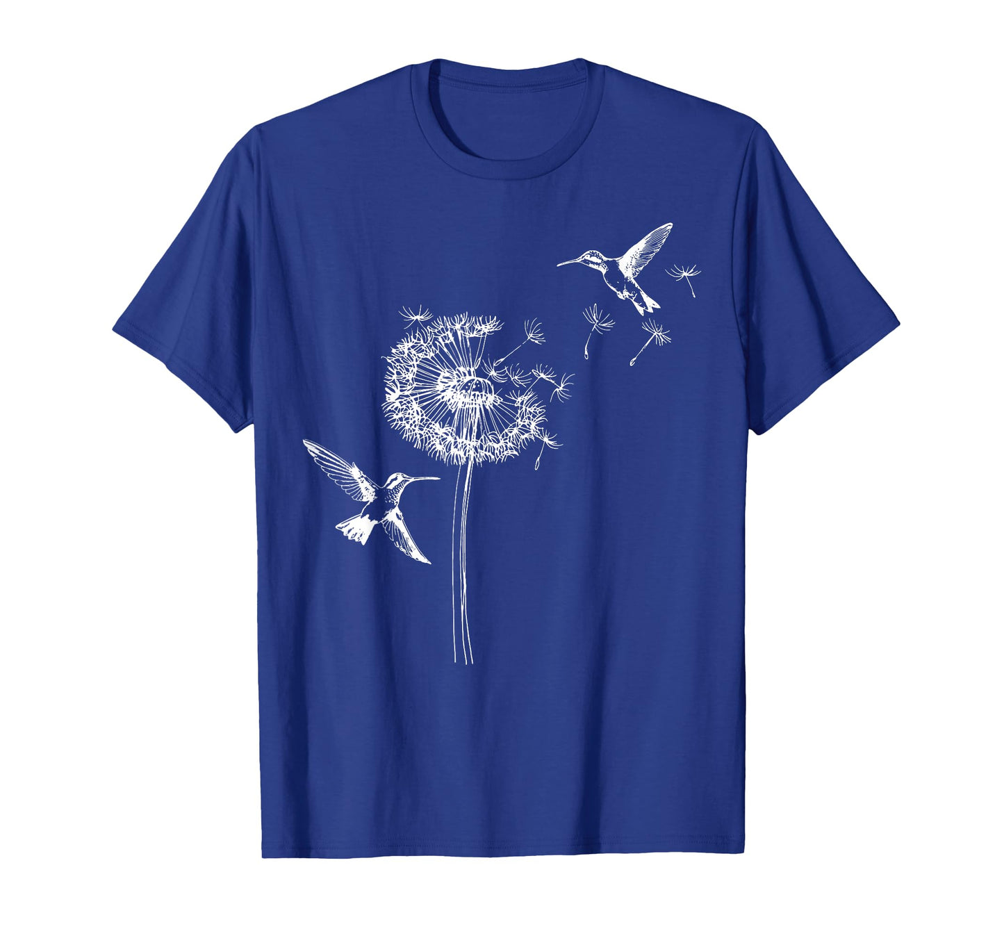 Hummingbird Bird Floral Dandelion Spring Birds Flower T-Shirt