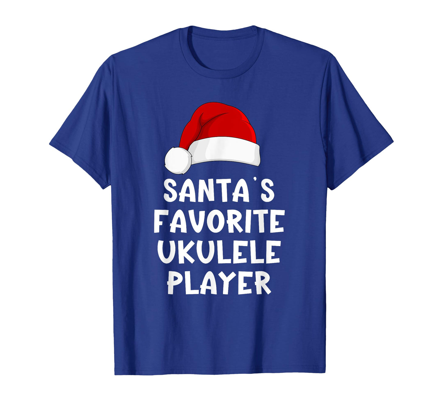 Christmas Santa's Favorite Ukulele Player Funny Xmas Pajama T-Shirt