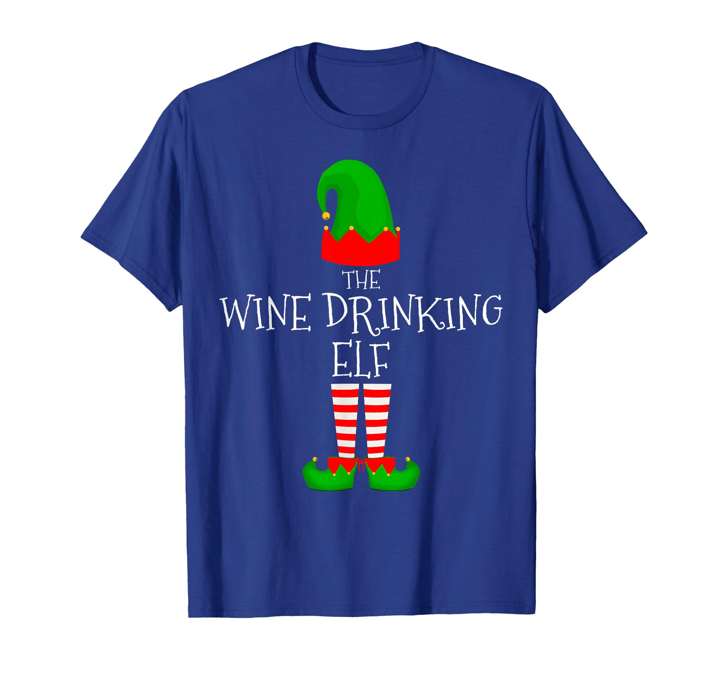 Wine Drinking Elf Family Matching Group Christmas Elves T-Shirt