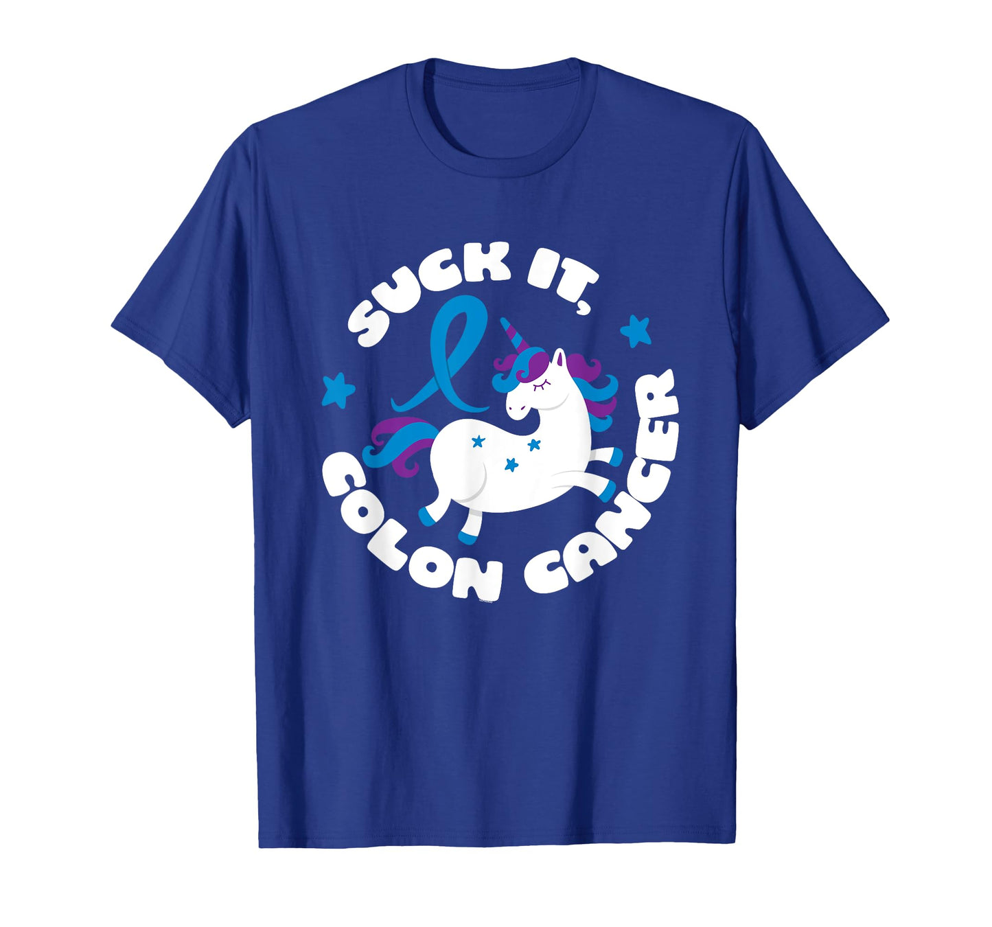 Colon Cancer Shirt | Suck It Colon Cancer Funny Unicorn Gift T-Shirt