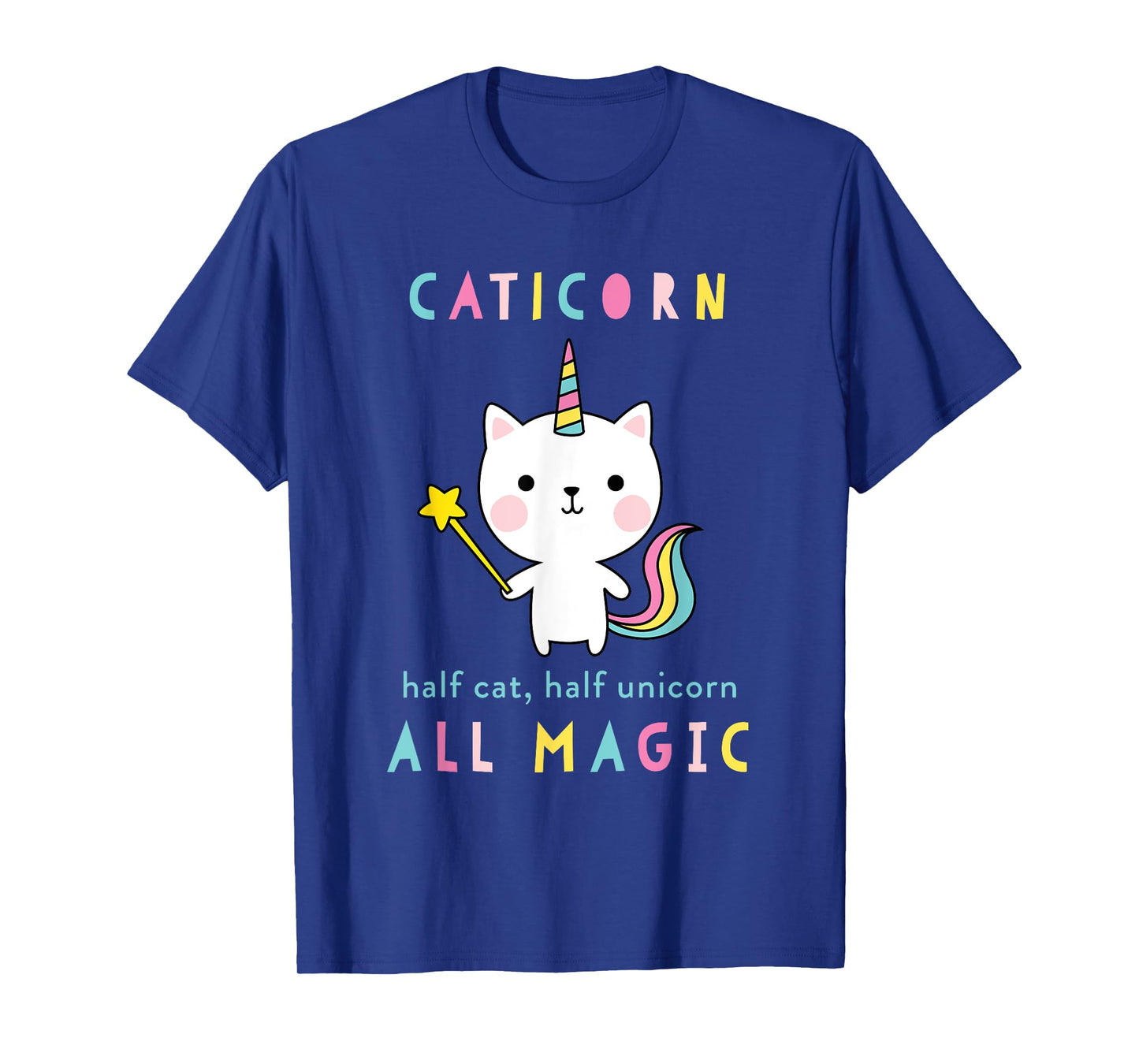 Caticorn Half Cat Unicorn Shirt Cute Girls Meowgical Theme T-Shirt