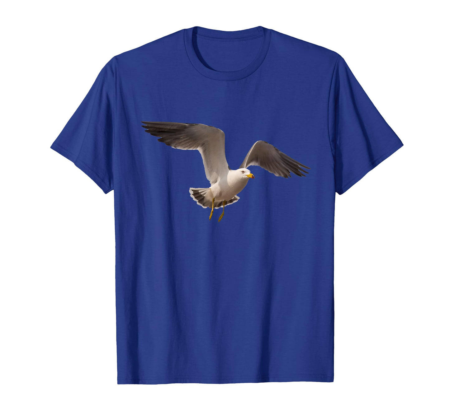 Elegant Seagull Bird In Flight Photo Portrait Artwork Design T-Shirt