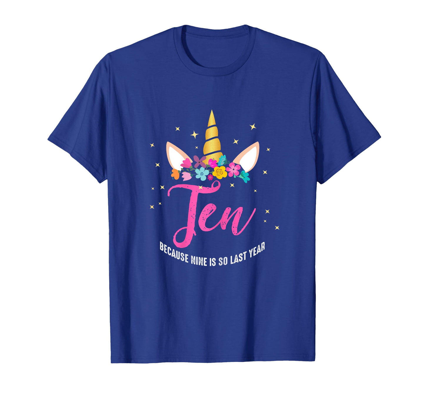 10 Years Old Birthday Girl Gifts Unicorn 10th Birthday T-Shirt