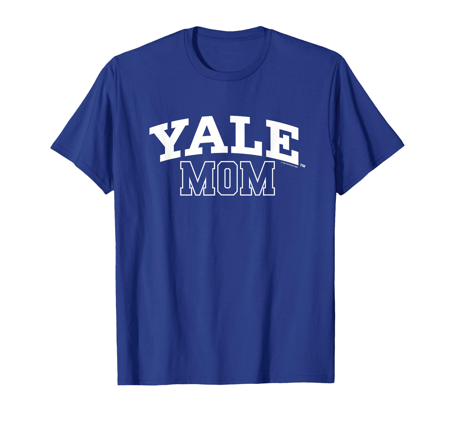 Yale University Proud Yale Mom Big Chest Varsity Style Font T-Shirt
