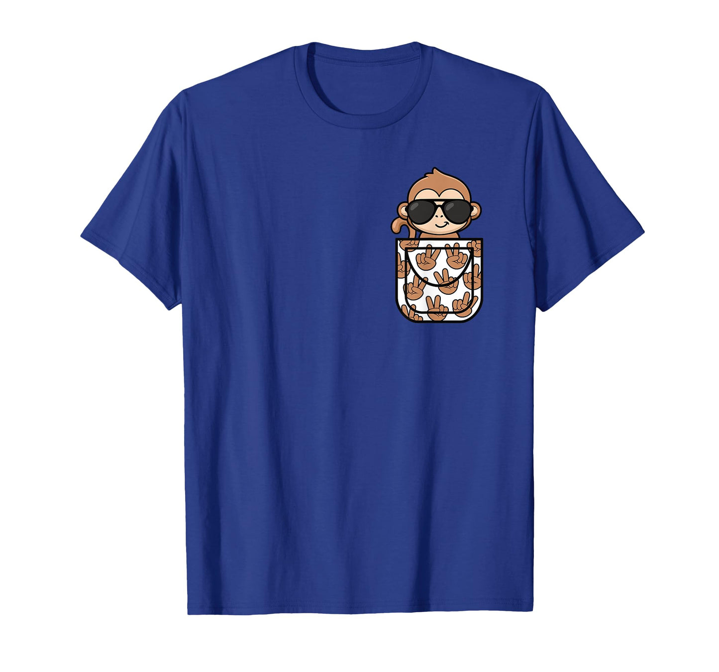 Funny Monkey Pocket Men Women Boys Girls Kids T-Shirt
