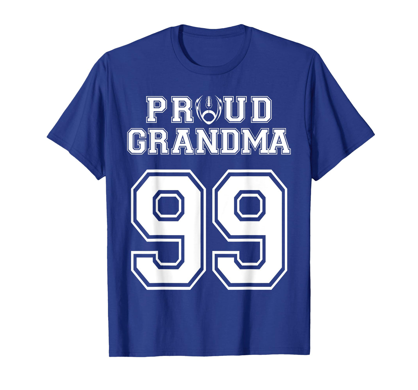 Custom Proud Football Grandma Number 99 Personalized Women T-Shirt