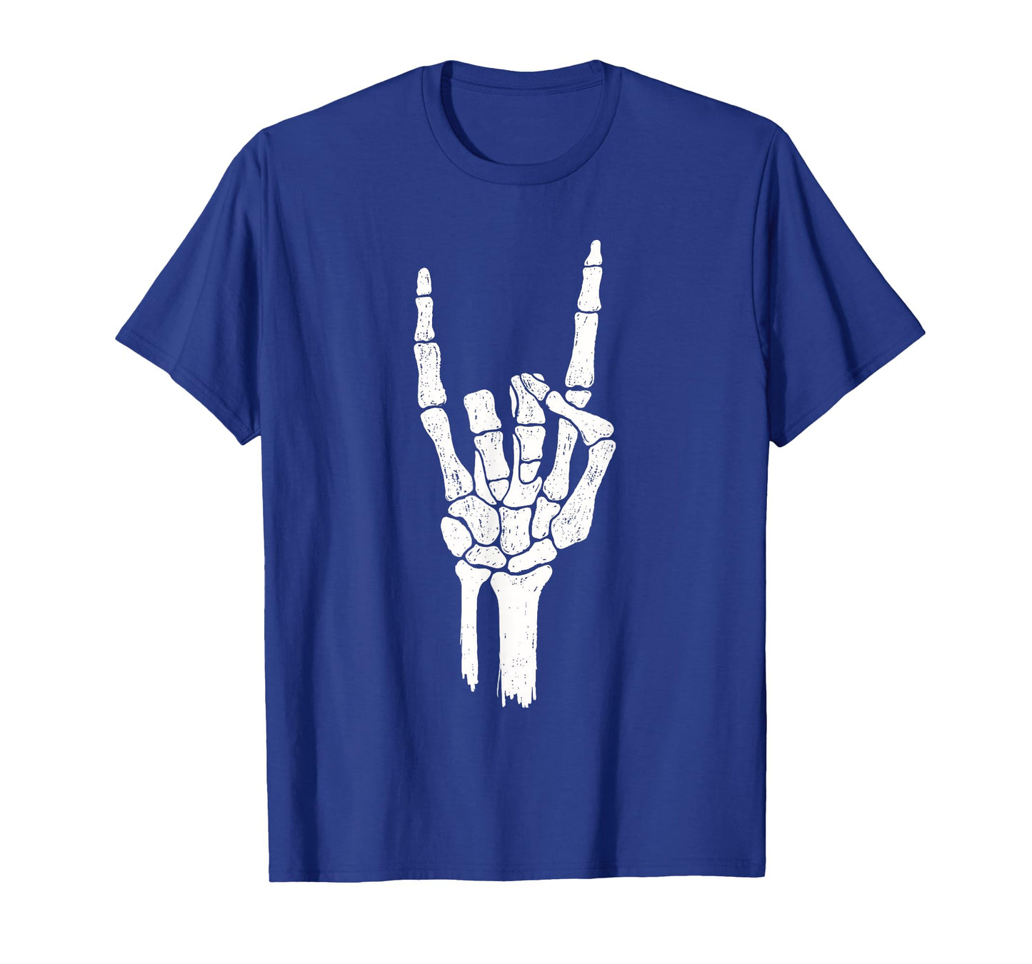Skeleton Rock Hand - Halloween Rock On Devil Horns T-Shirt
