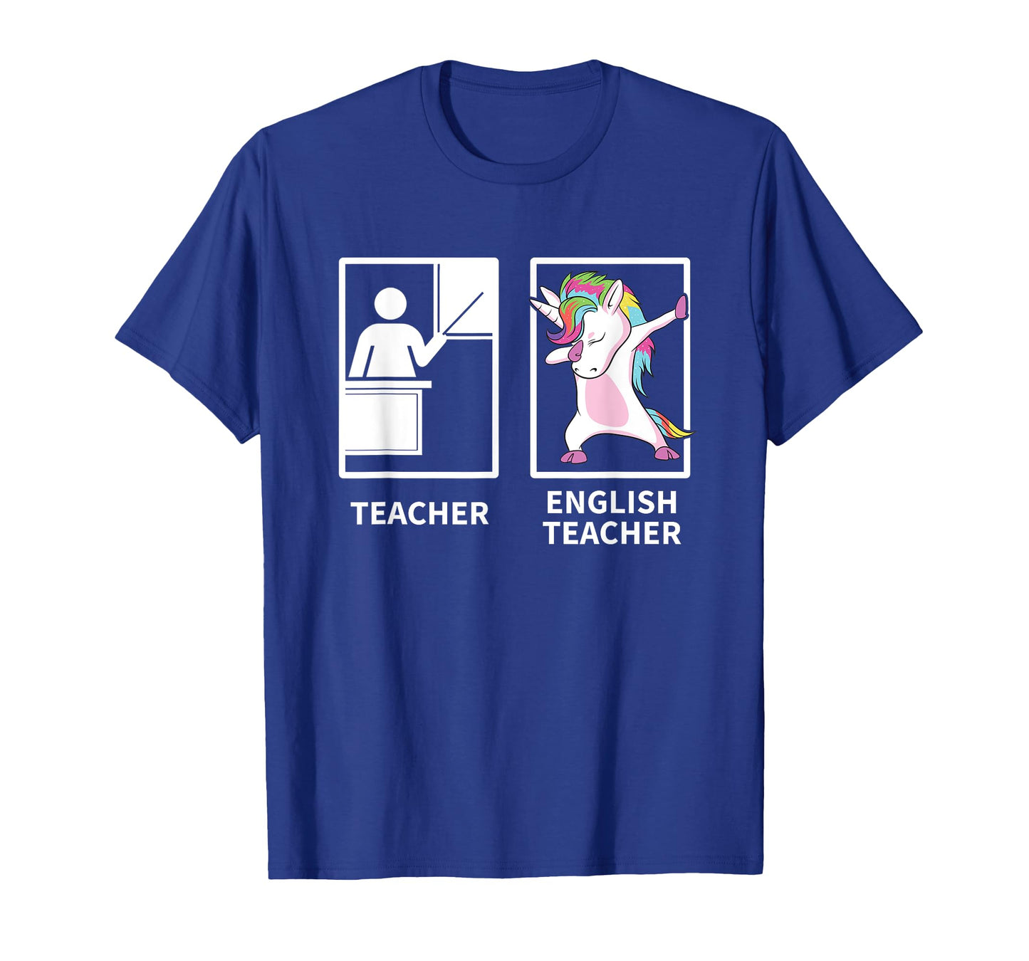 Dabbing Unicorn Shirt English Teacher Gift Men Women Kids T-Shirt
