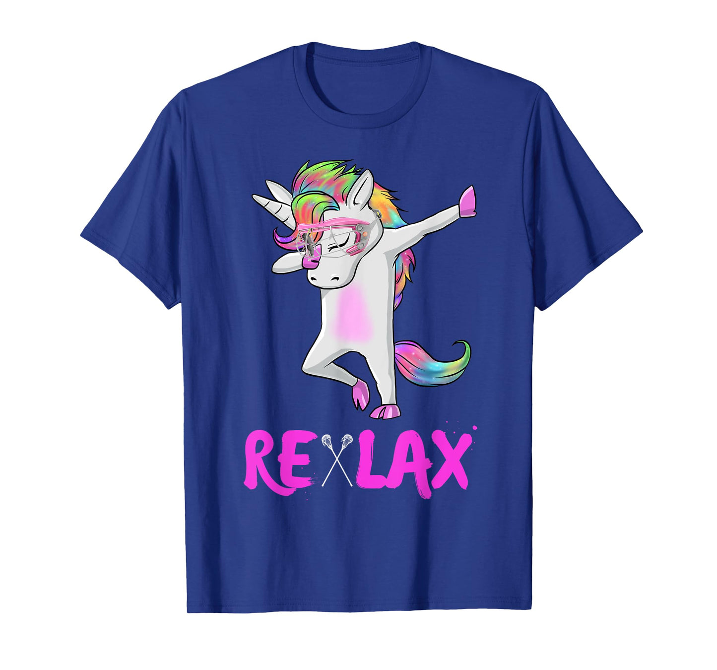 reLAX unicorn dab youth lacrosse Tees Lacrosse funny T-shirt