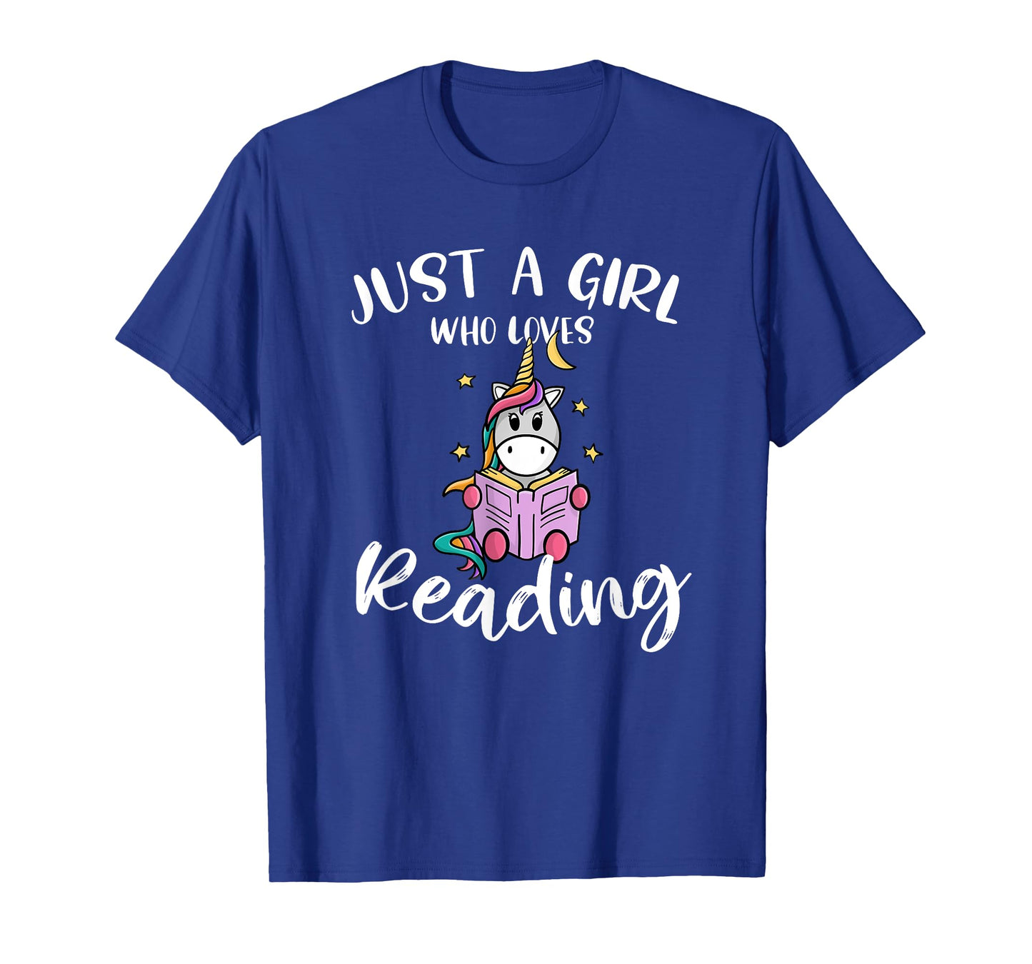 Just a Girl Who Loves Reading: Funny unicorn and book lovers T-Shirt