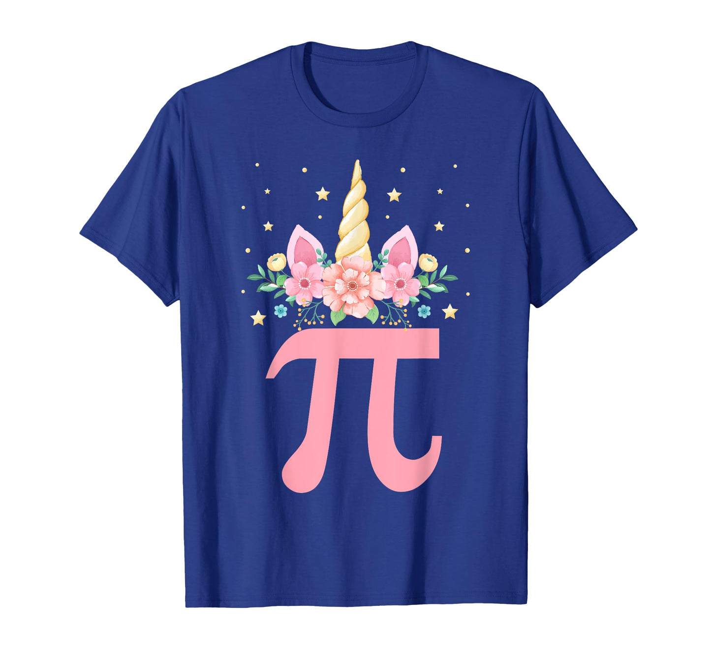 Cute Unicorn Pi day Floral Kids Boys Girls Math Teachers T-Shirt