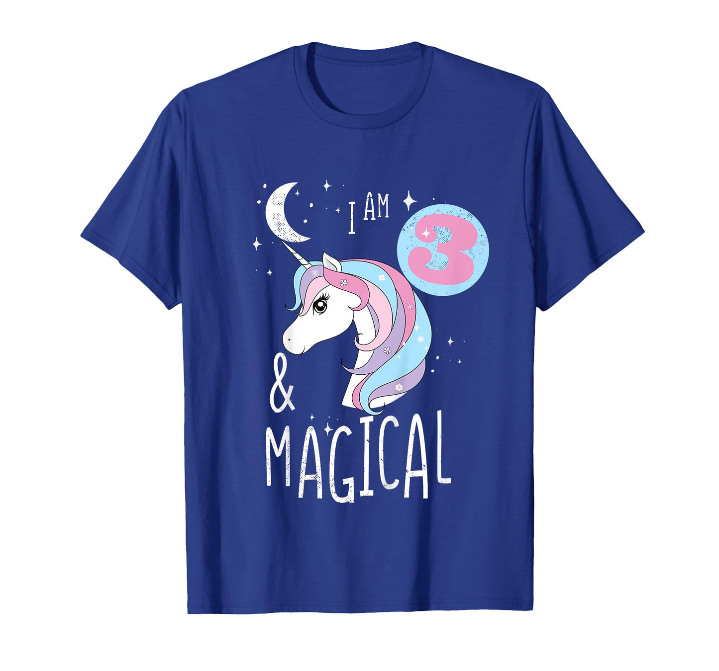 I AM 3 And Magical Unicorn 3rd Birthday 3 Years Girl T-Shirt